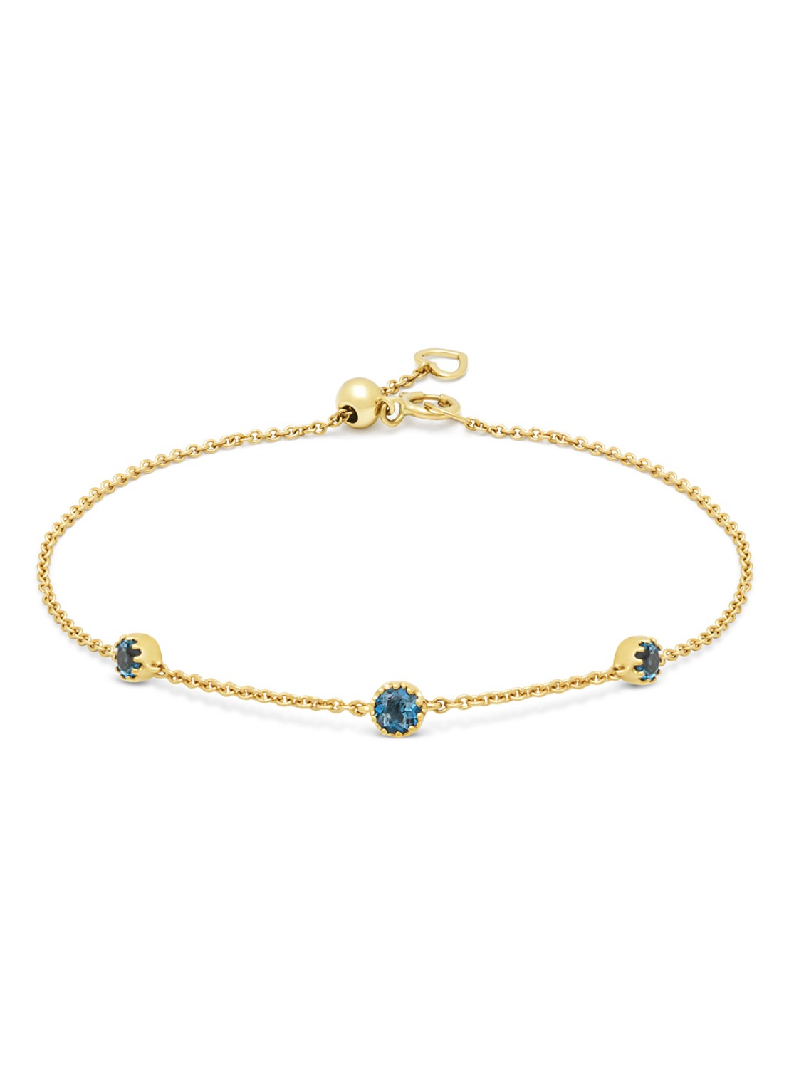 Diamond Point Geelgouden armband, 0.42 ct london topaas, Joy - voorkant geelgoud
