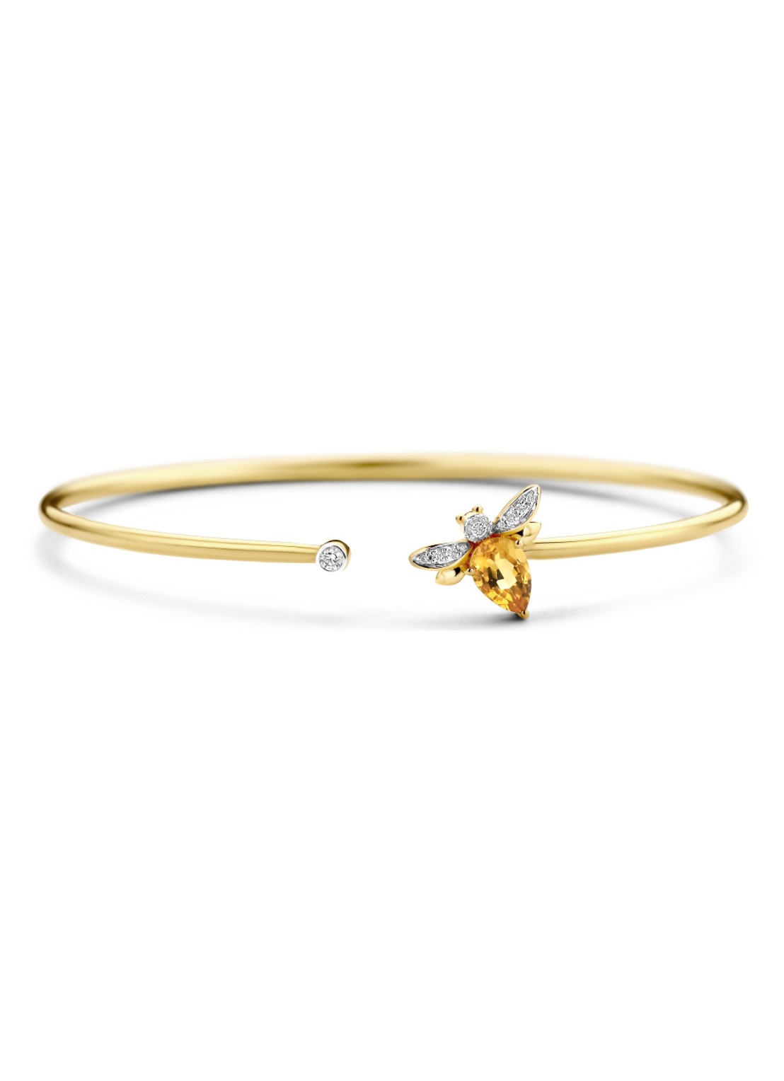Diamond Point Geelgouden armband 0.71 ct citrien Queen Bee - voorkant geelgoud