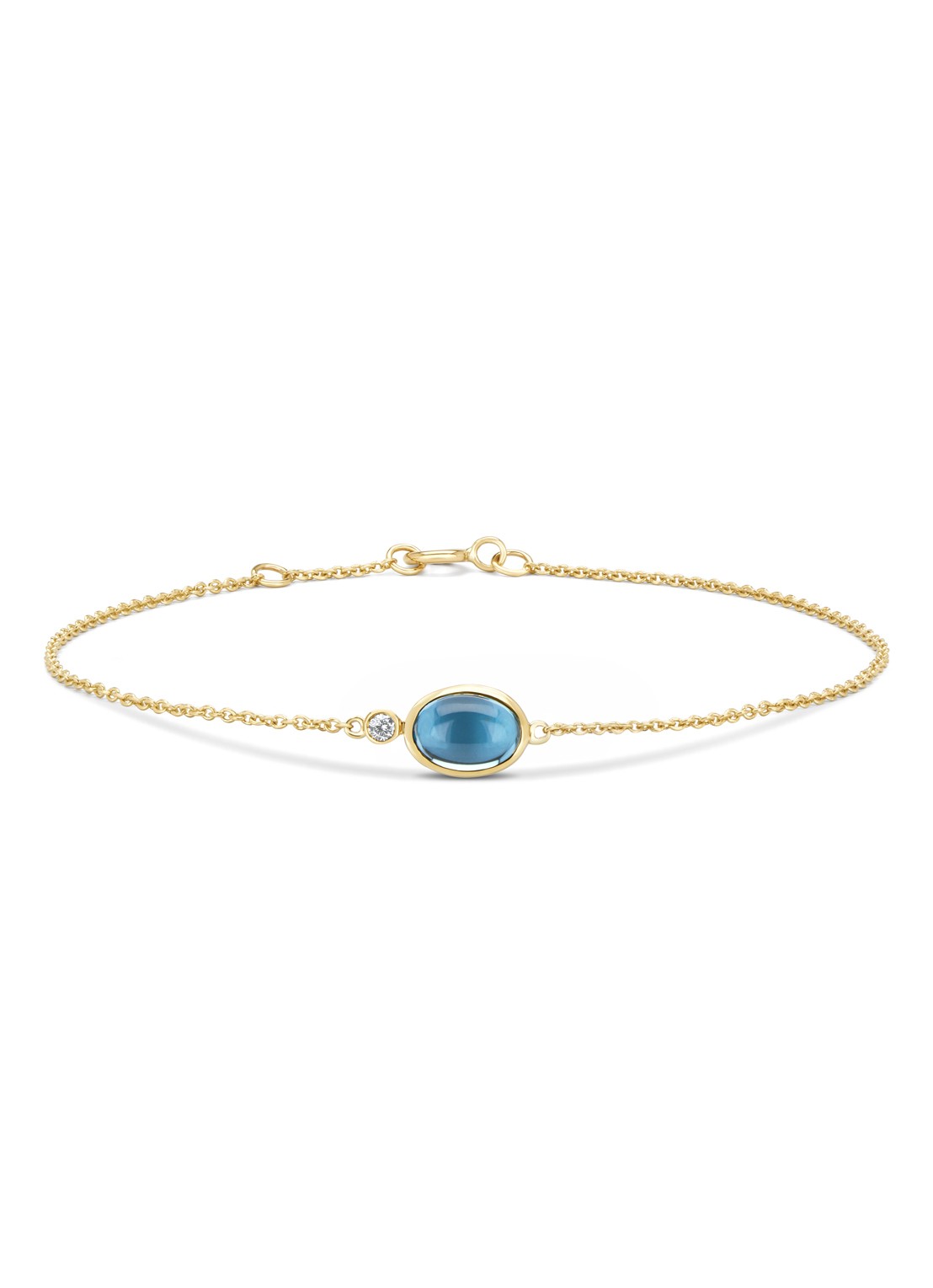 Diamond Point Geelgouden armband, 1.18 ct topaas, Little Drops - voorkant geelgoud