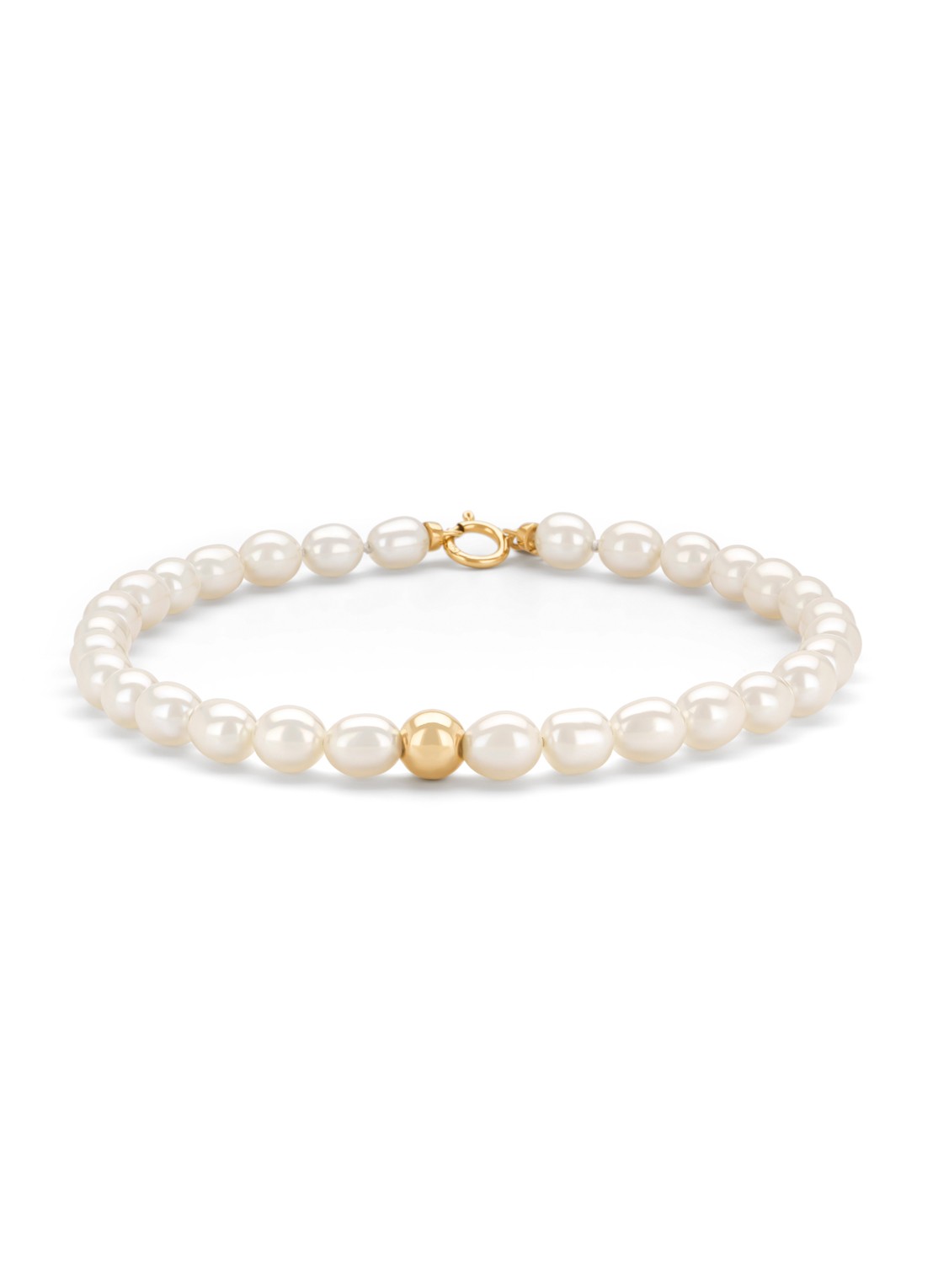 Diamond Point Geelgouden armband Rivièra - voorkant geelgoud