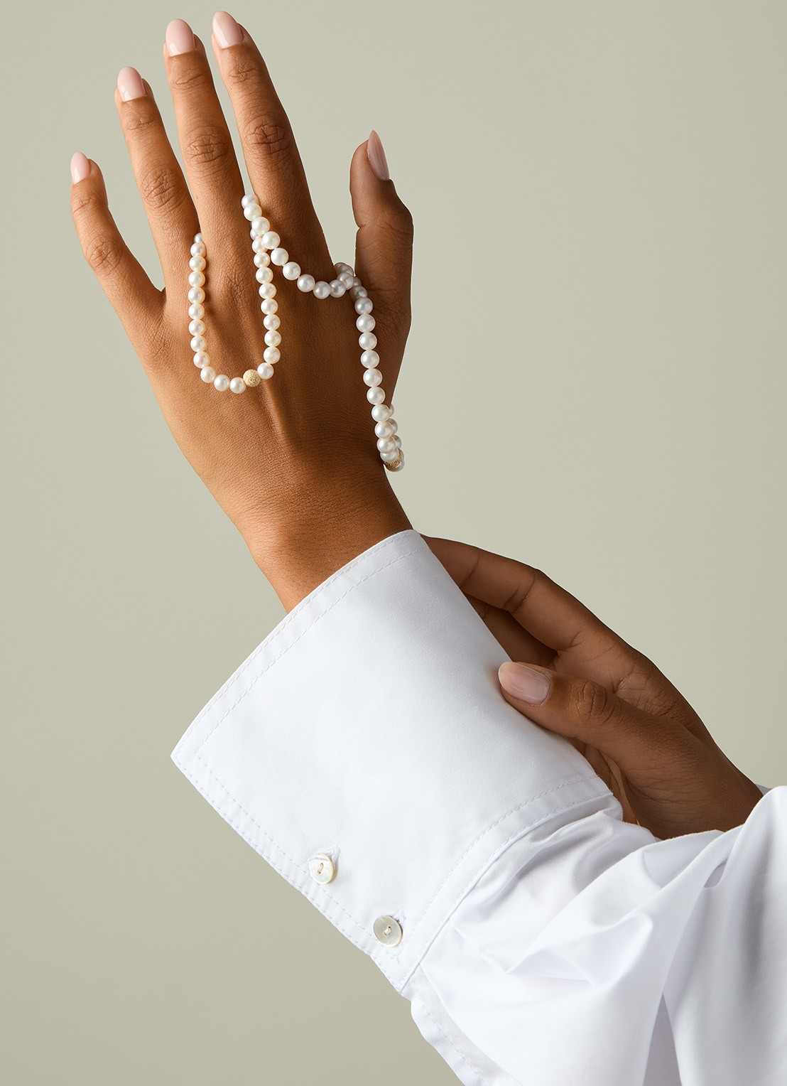 Diamond Point Geelgouden armband Rivièra - detail 2 wit