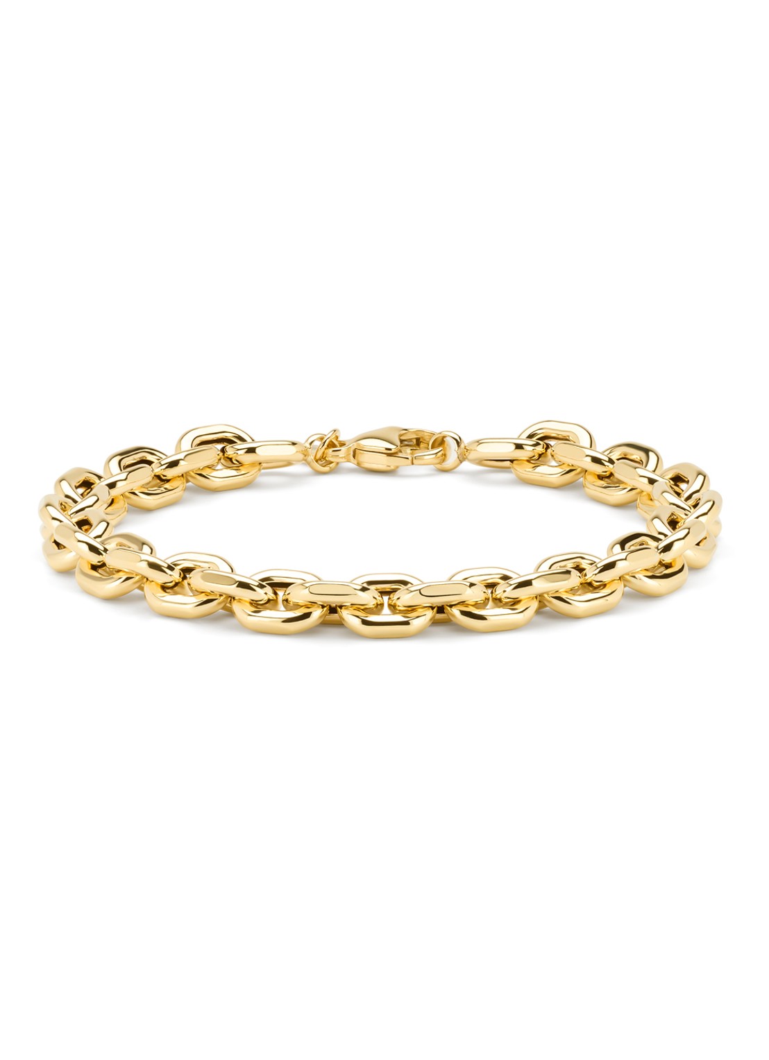 Diamond Point Geelgouden armband Timeless Treasures 18 cm - voorkant geelgoud