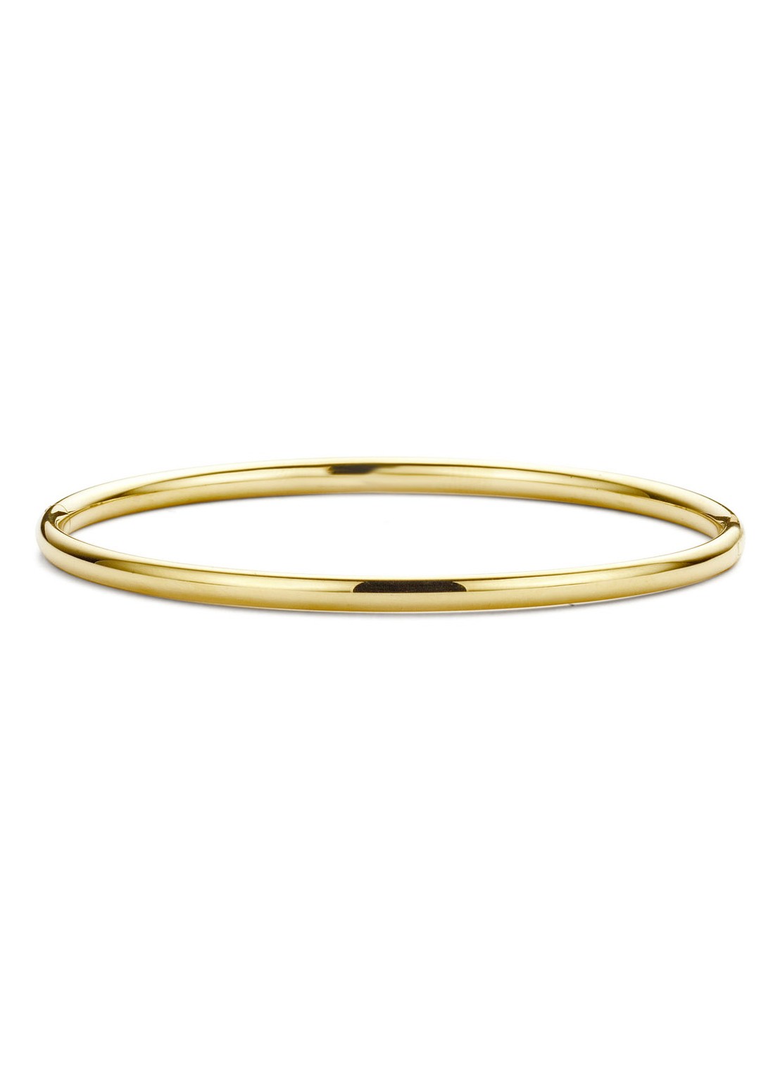 Diamond Point Geelgouden bangle (M) - voorkant geelgoud