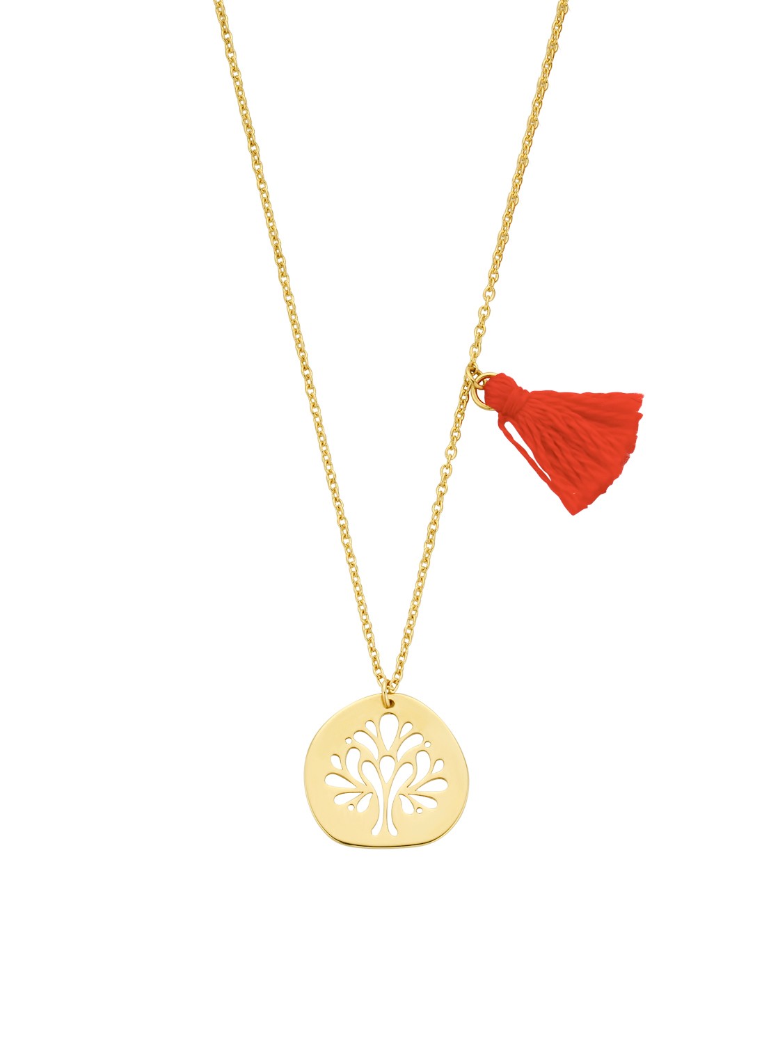 Diamond Point Geelgouden collier Marigold - voorkant geelgoud