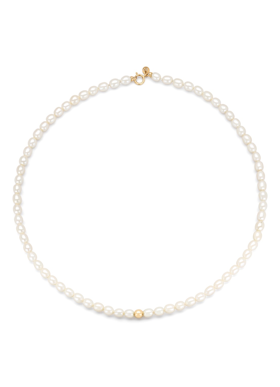 Diamond Point Geelgouden collier Rivièra - voorkant geelgoud