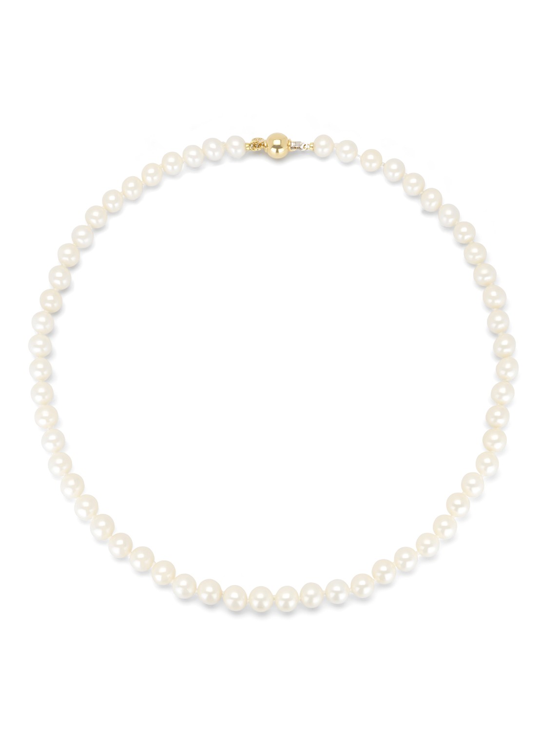 Diamond Point Geelgouden collier Rivièra - voorkant geelgoud