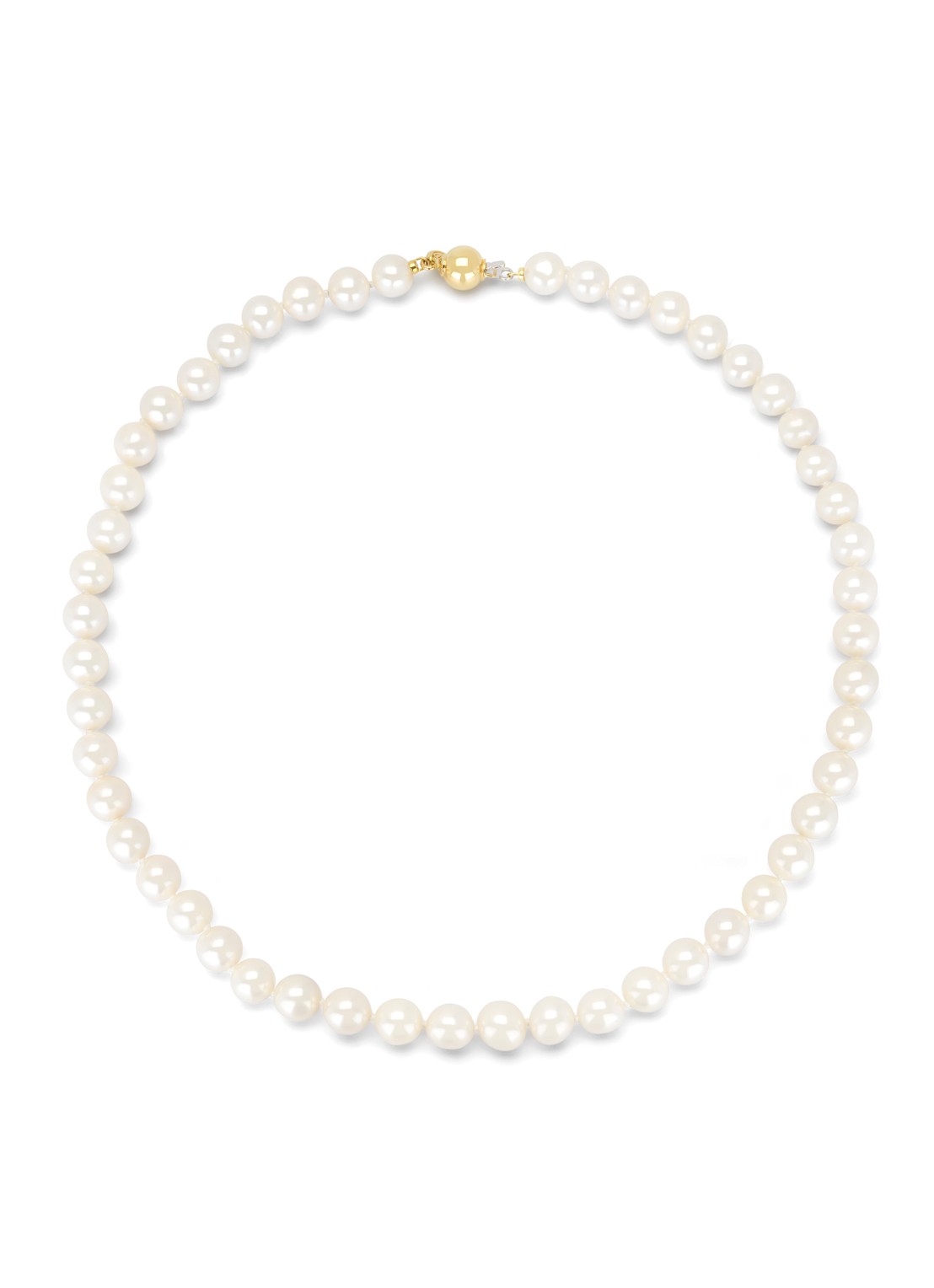 Diamond Point Geelgouden collier Rivièra - voorkant geelgoud