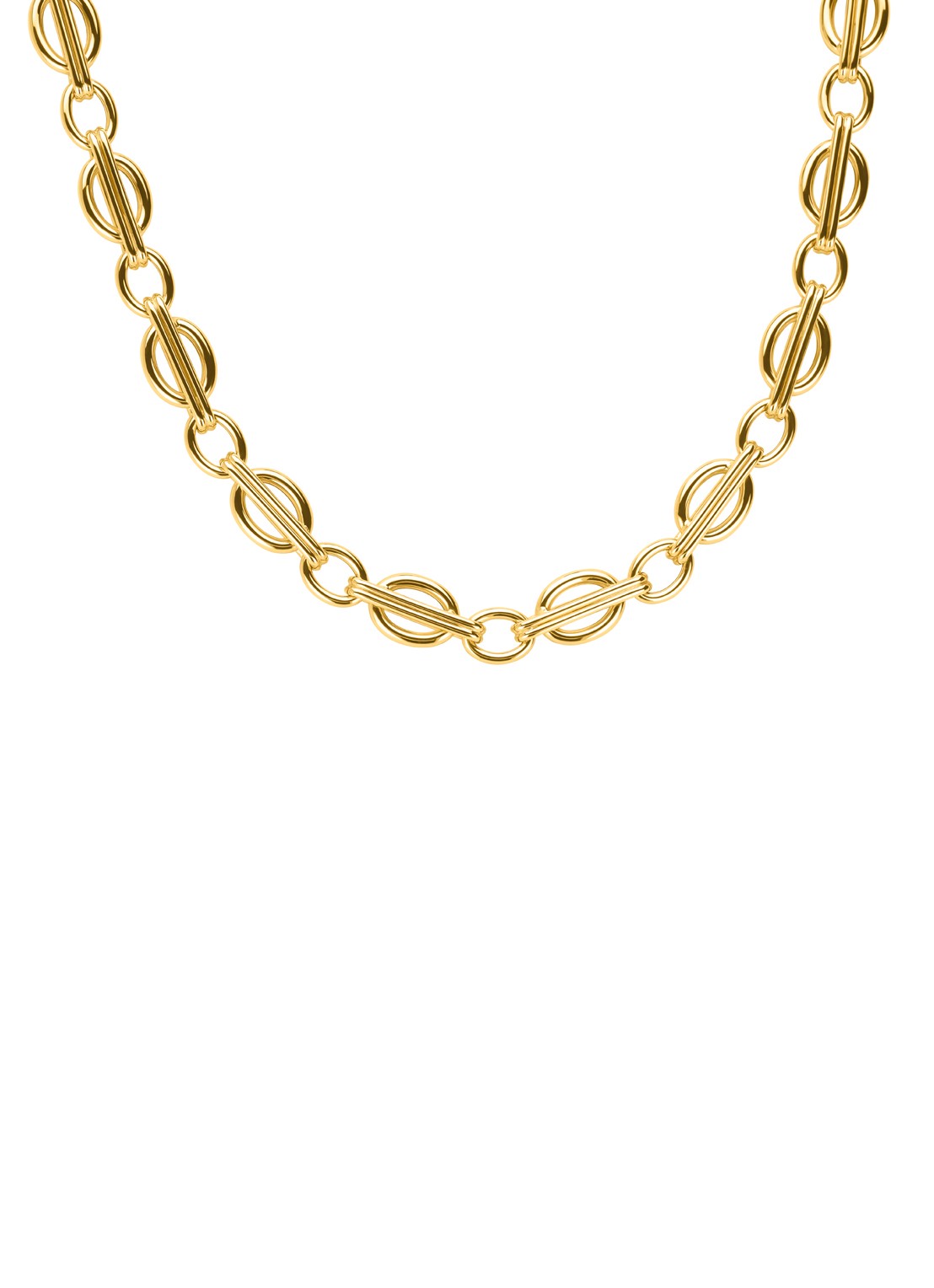 Diamond Point Geelgouden collier Timeless Treasures 45 cm - detail 2 geelgoud