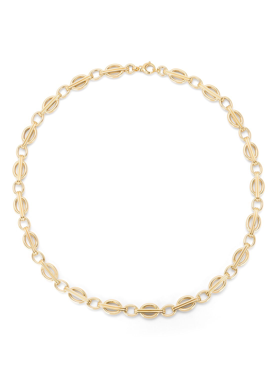 Diamond Point Geelgouden collier Timeless Treasures 45 cm - voorkant geelgoud
