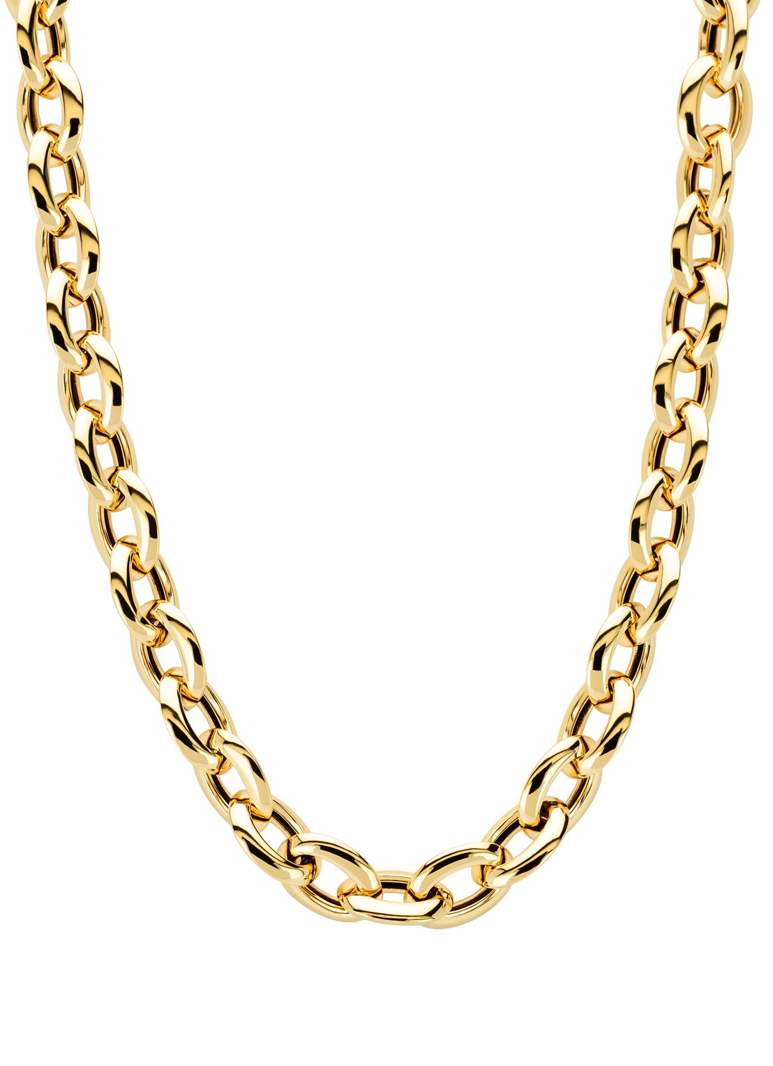 Diamond Point Geelgouden collier Timeless Treasures 45 cm - voorkant geelgoud