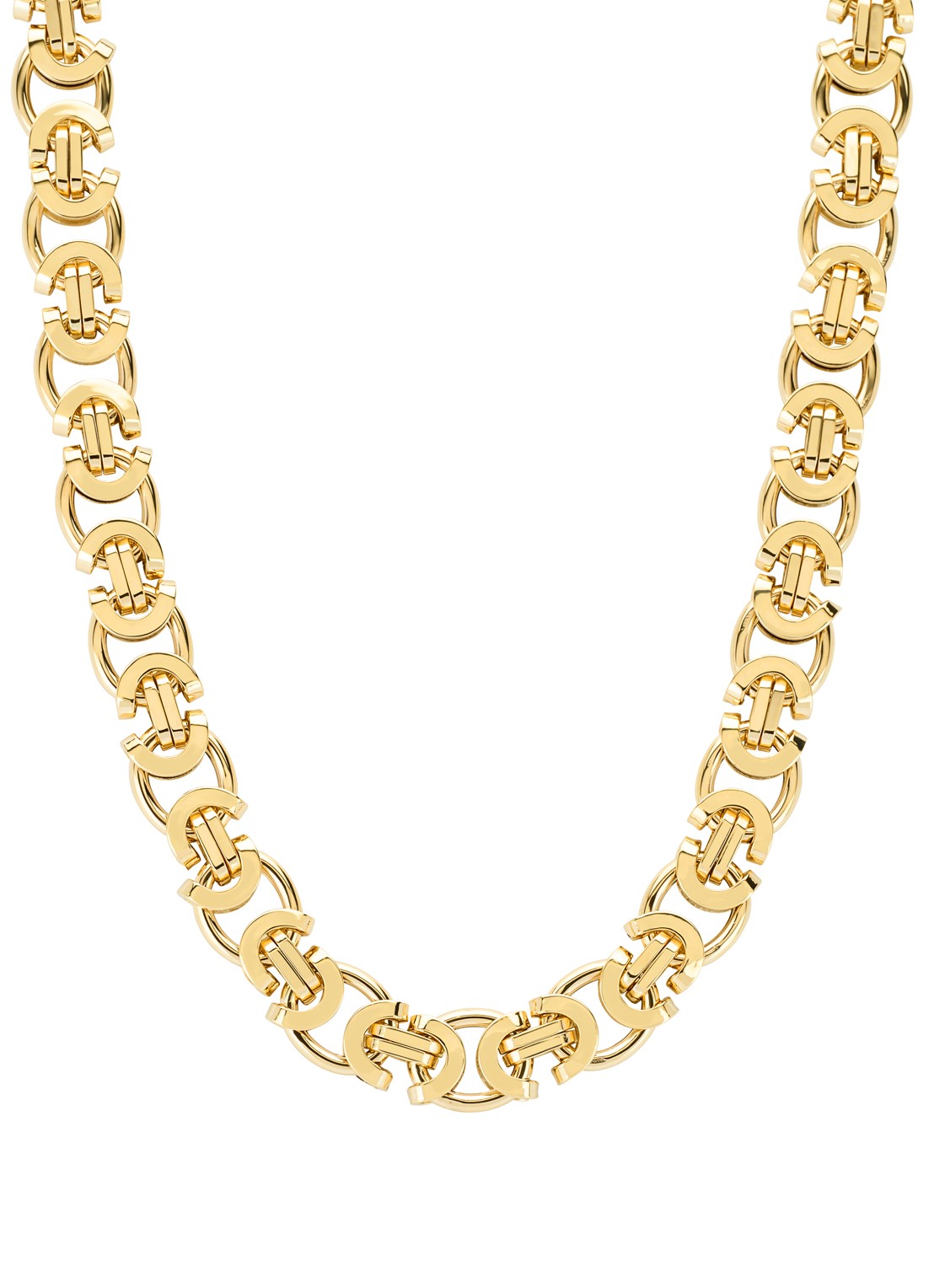 Diamond Point Geelgouden collier Timeless Treasures 45 cm - voorkant 4 geelgoud