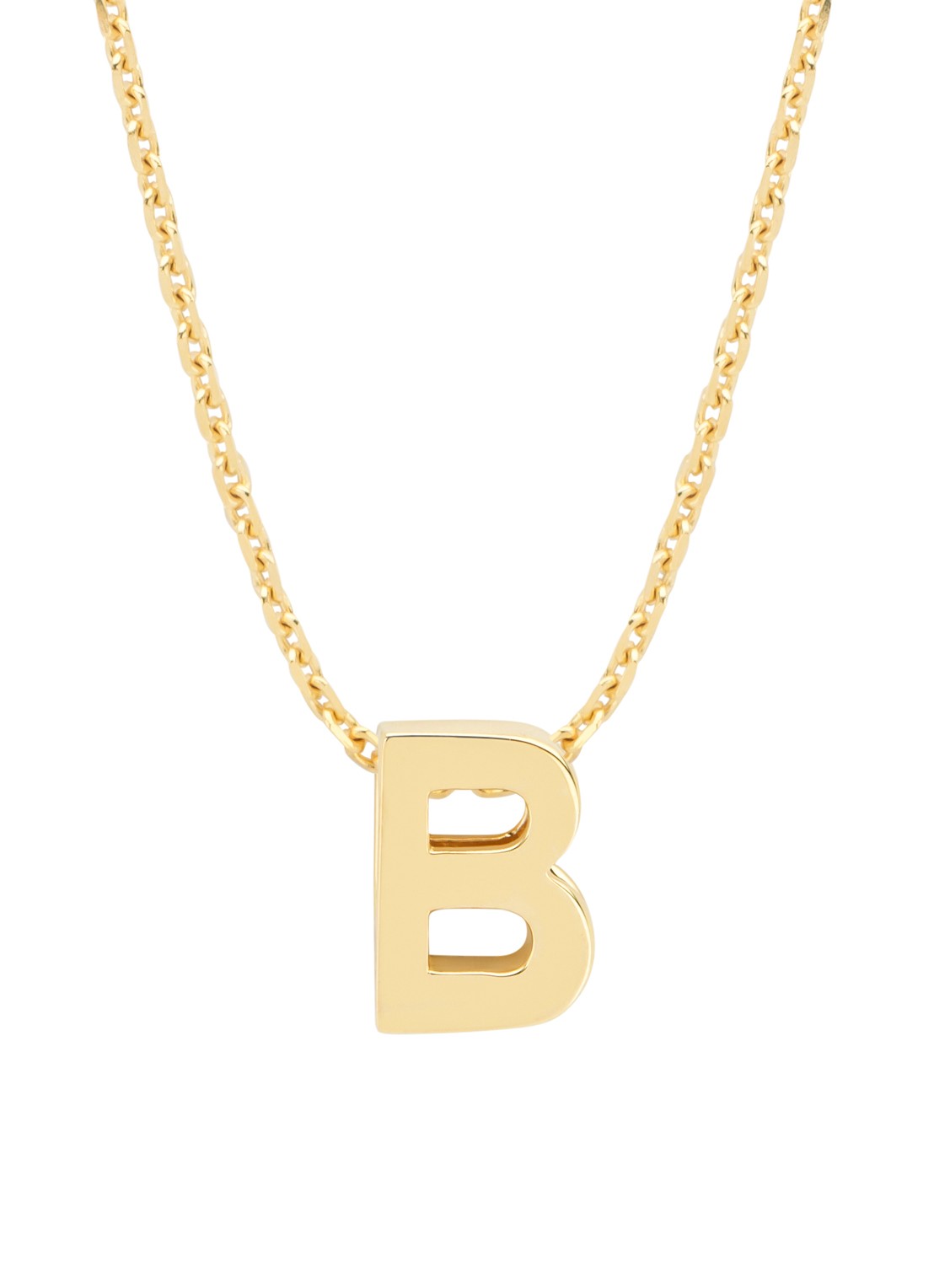 Diamond Point Geelgouden hanger B, Alphabet - voorkant 2 geelgoud