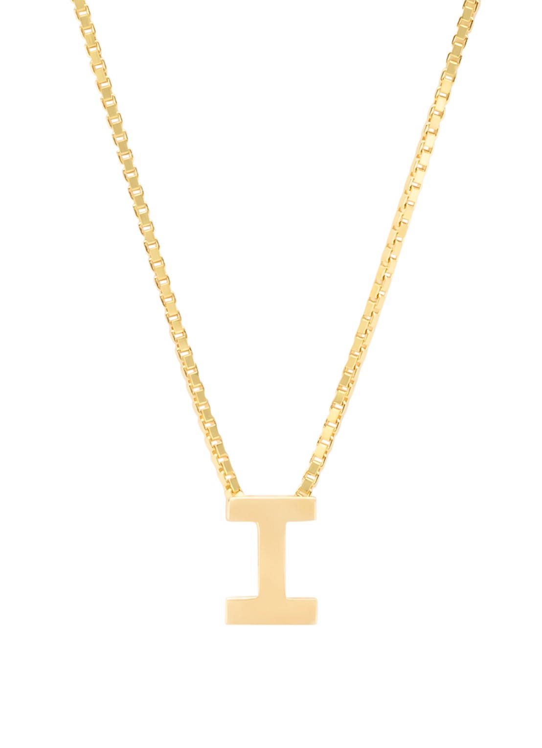 Diamond Point Geelgouden hanger I, Alphabet - voorkant geelgoud