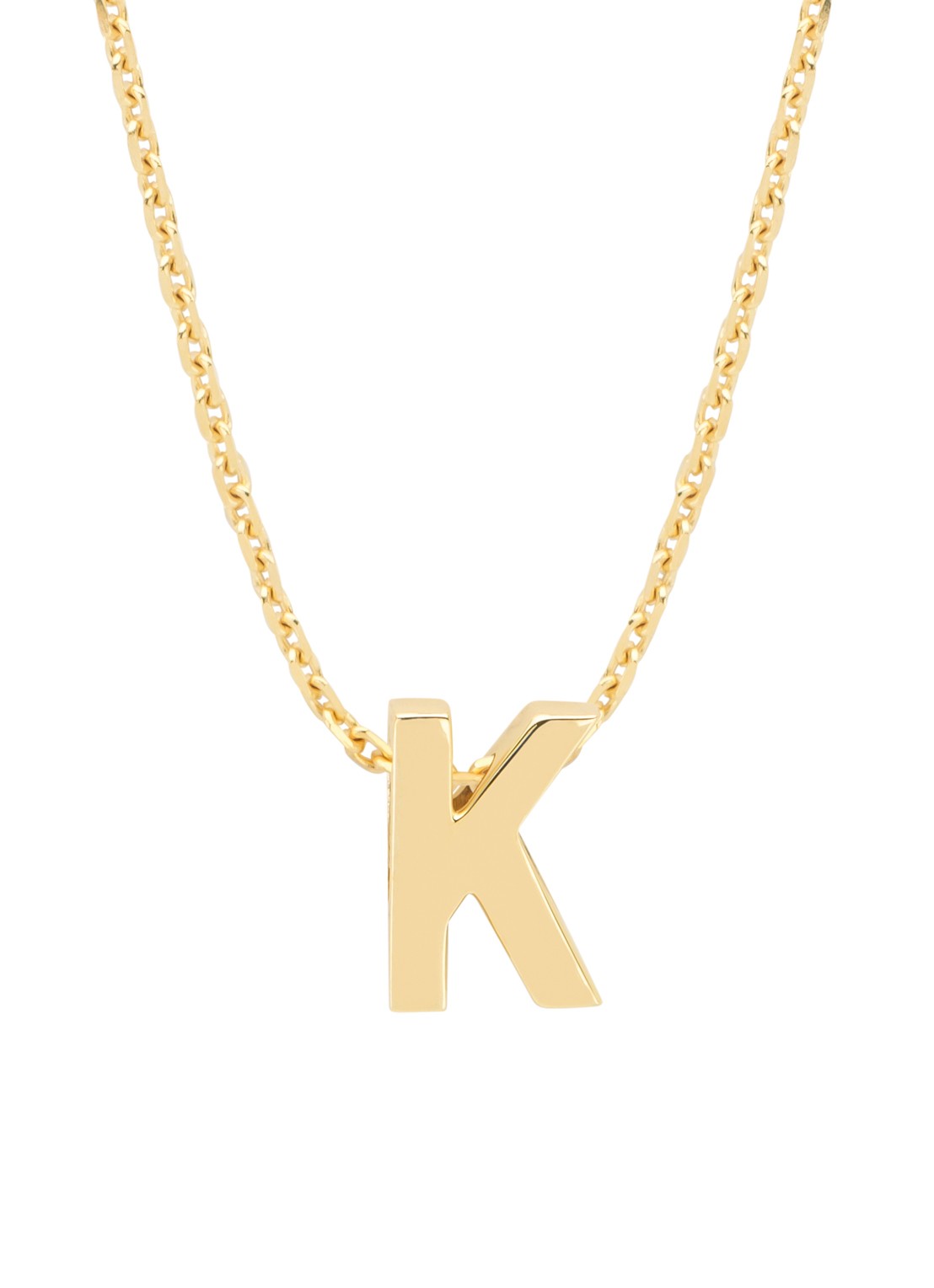 Diamond Point Geelgouden hanger K, Alphabet - voorkant 2 geelgoud
