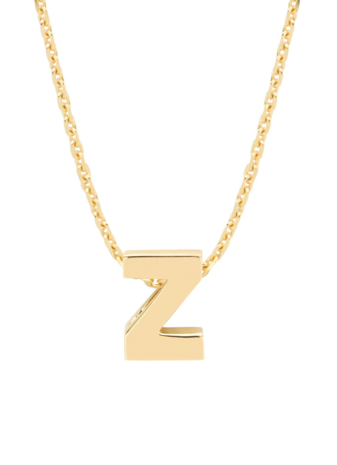 Diamond Point Geelgouden hanger Z, Alphabet - voorkant geelgoud
