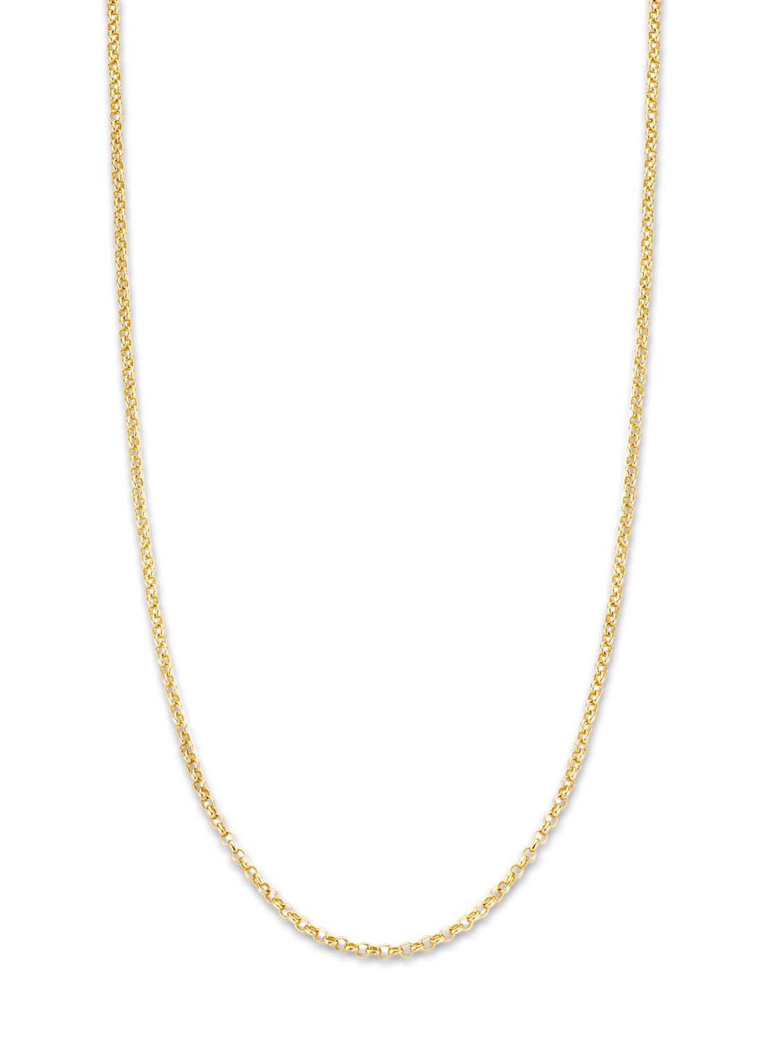 Diamond Point Geelgouden jasseron collier Timeless Treasures (50cm) - voorkant 2 geelgoud