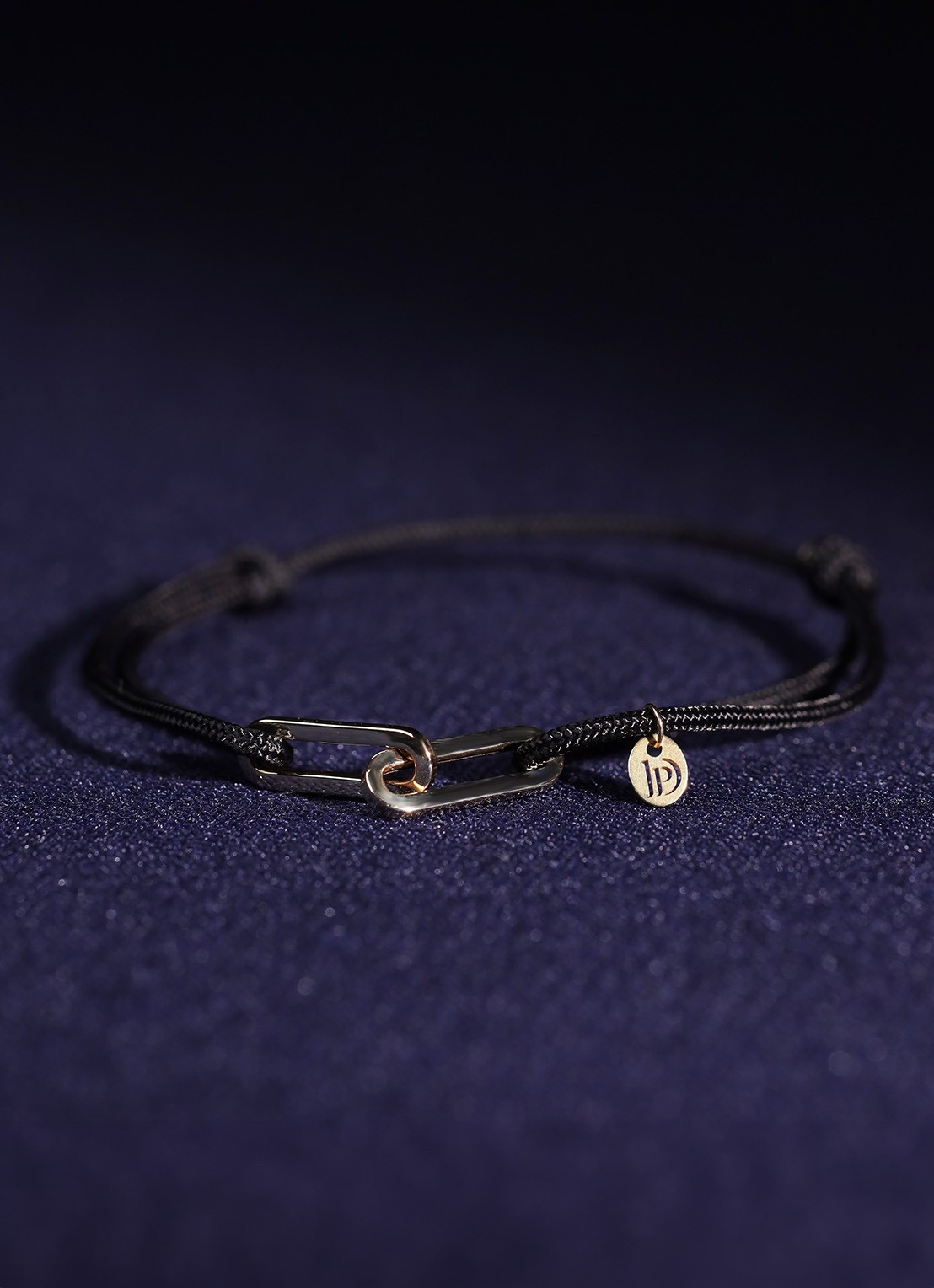 Diamond Point Geelgouden koord armband Closed Forever - detail 3 geelgoud