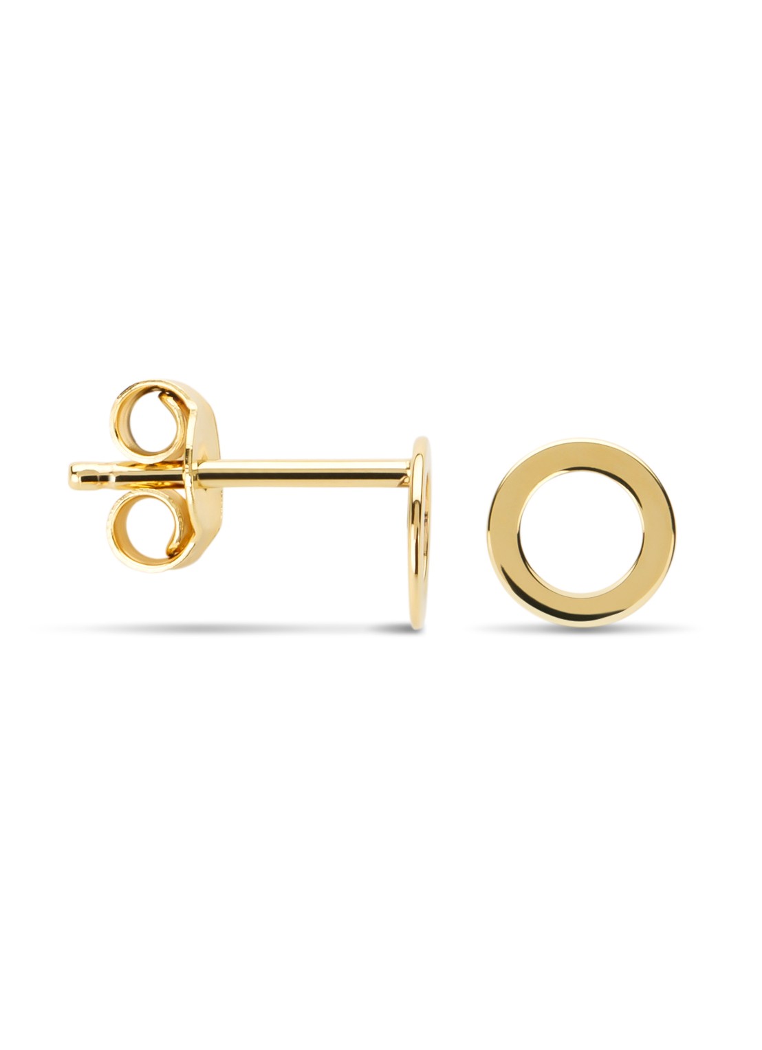 Diamond Point Geelgouden oorsieraden Marigold - voorkant geelgoud