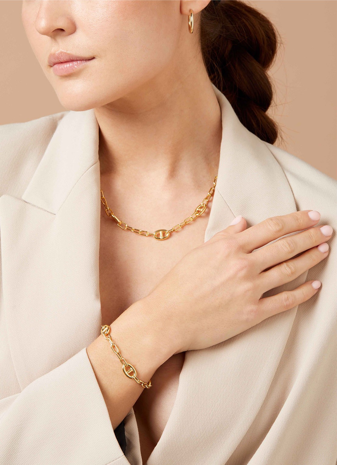 Diamond Point Geelgouden oorsieraden Timeless Treasures - voorkant 2 geelgoud