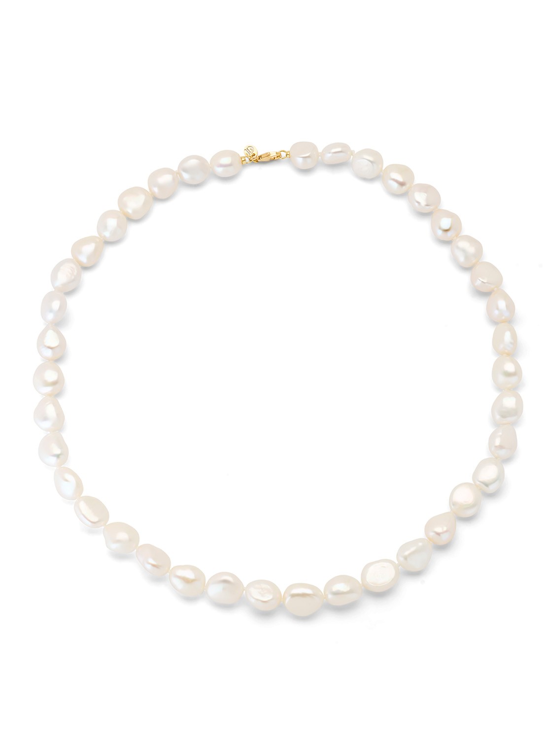 Diamond Point Geelgouden parel collier Rivièra - voorkant geelgoud