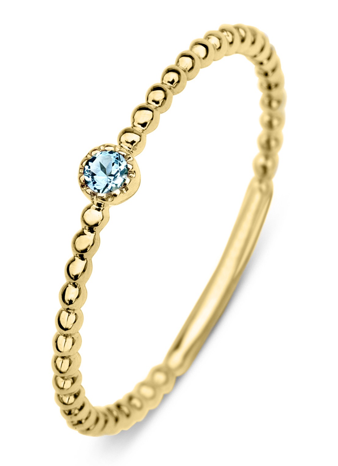 Diamond Point Geelgouden ring 0.04 ct topaas Joy - voorkant goud