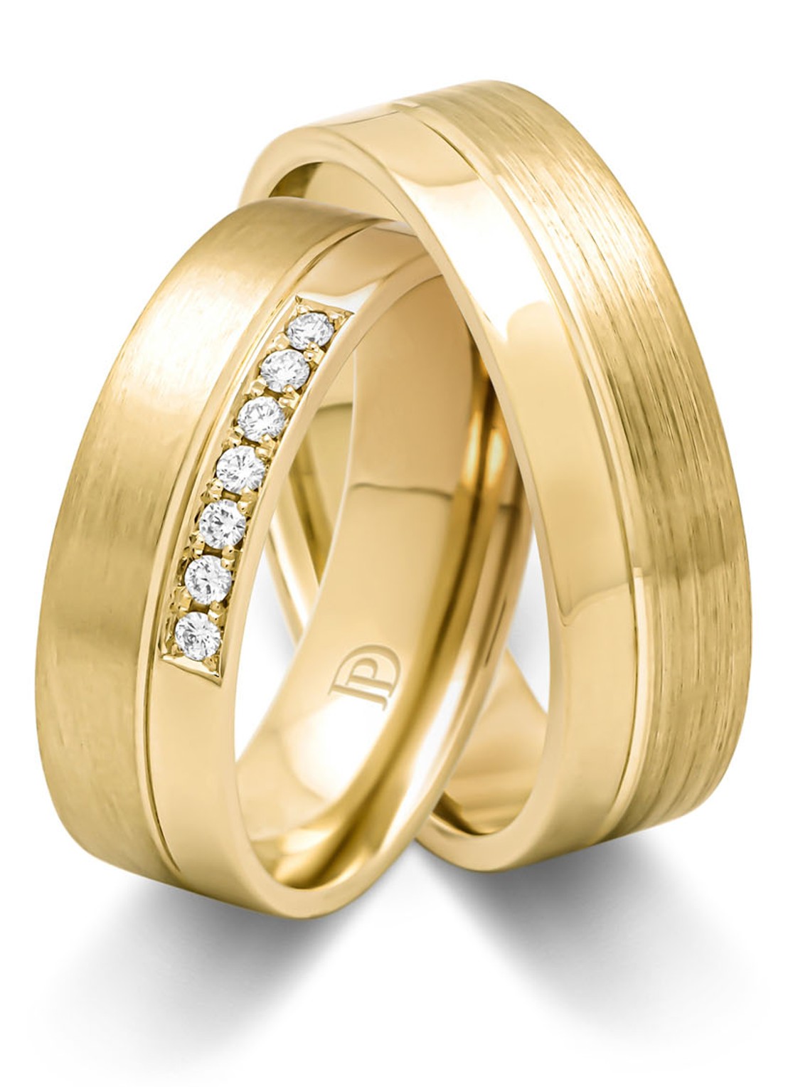 Diamond Point Geelgouden ring, 0.07 ct diamant, Wedding - detail 3 geelgoud