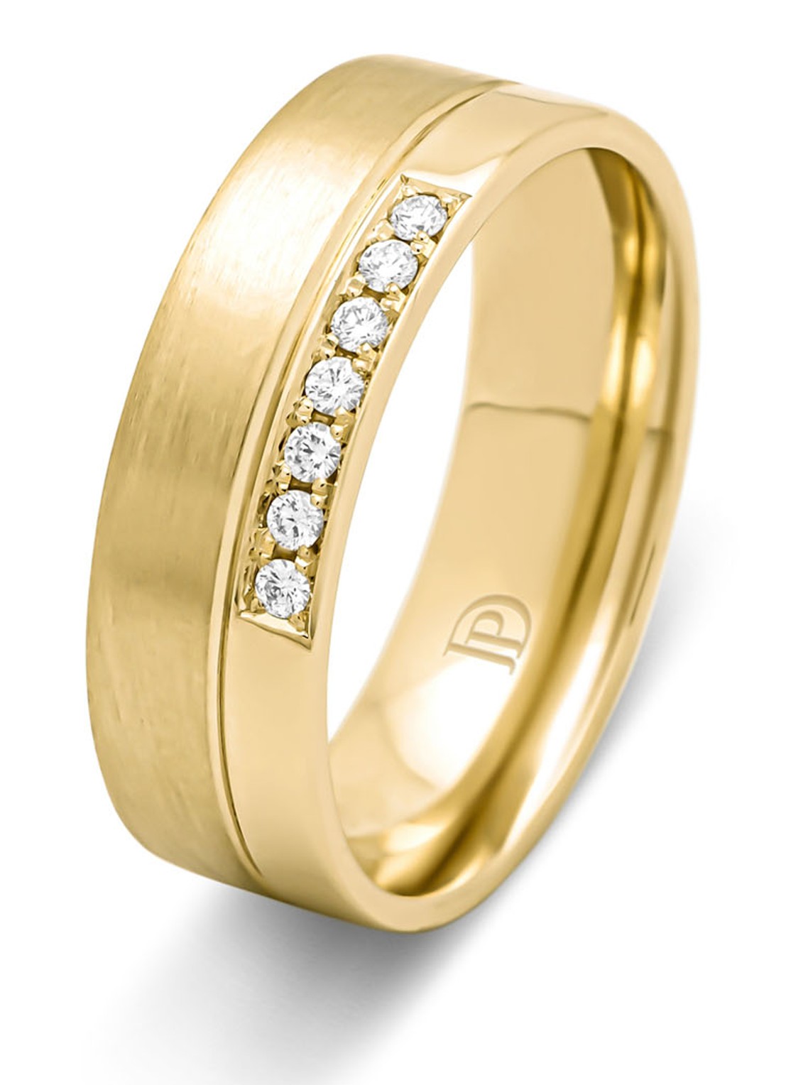 Diamond Point Geelgouden ring, 0.07 ct diamant, Wedding - voorkant geelgoud