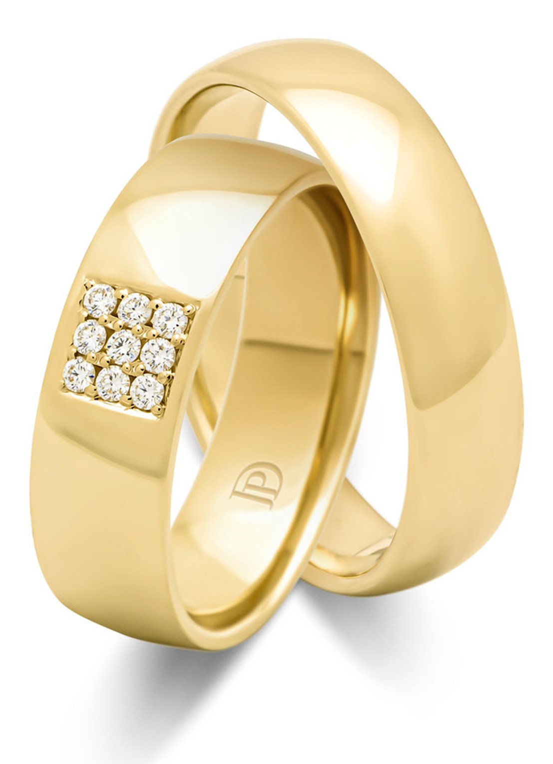 Diamond Point Geelgouden ring, 0.09 ct diamant, Wedding - detail 3 geelgoud