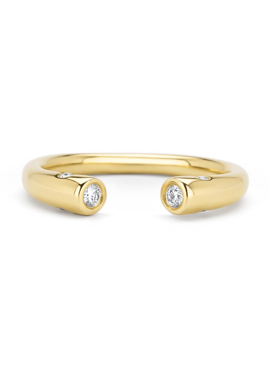 Diamond Point Geelgouden ring, 0.11 ct diamant, Starlight - detail 4 geelgoud