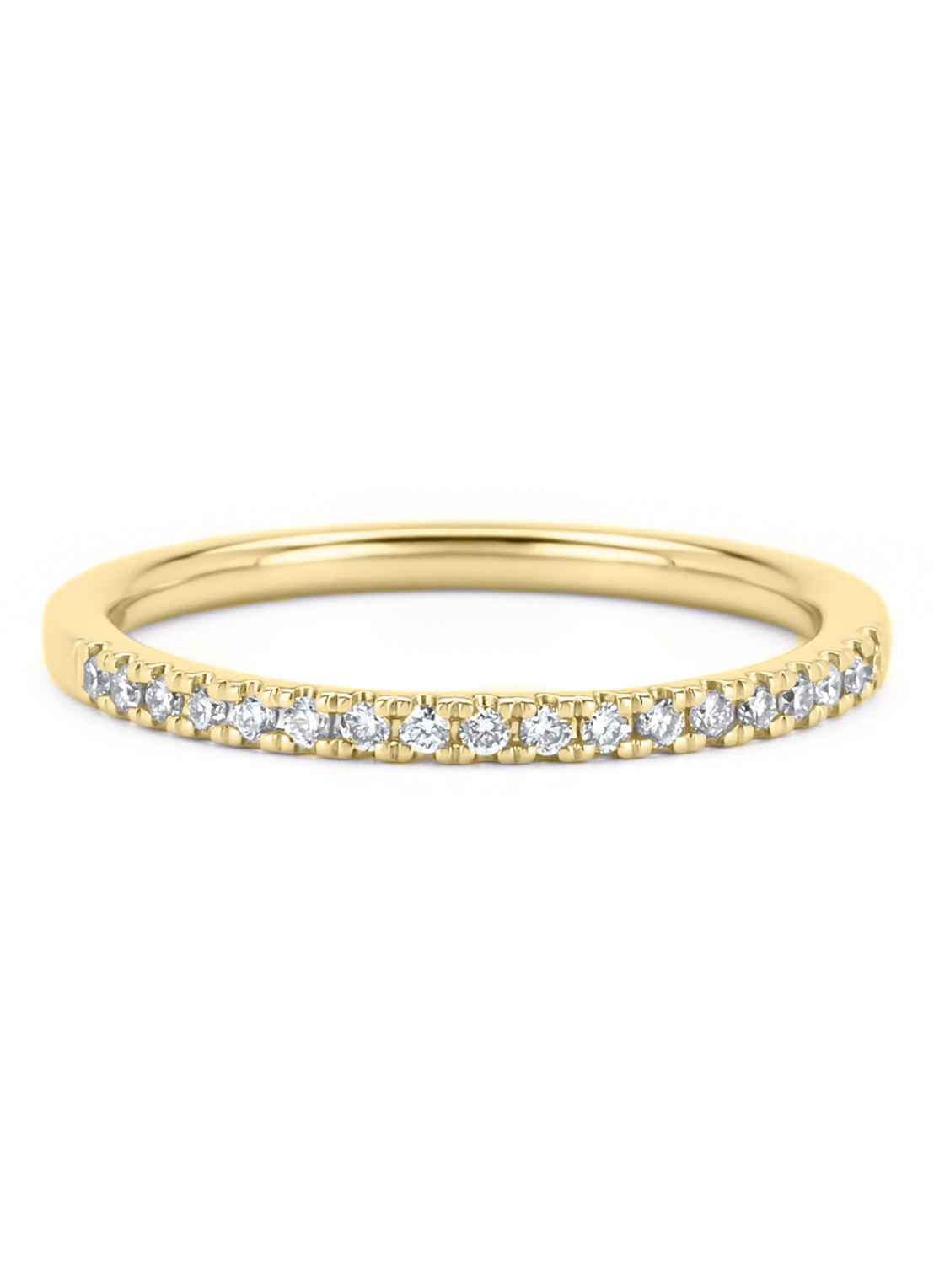 Diamond Point Geelgouden ring, 0.14 ct diamant, Perfect Match - achterkant 4 geelgoud