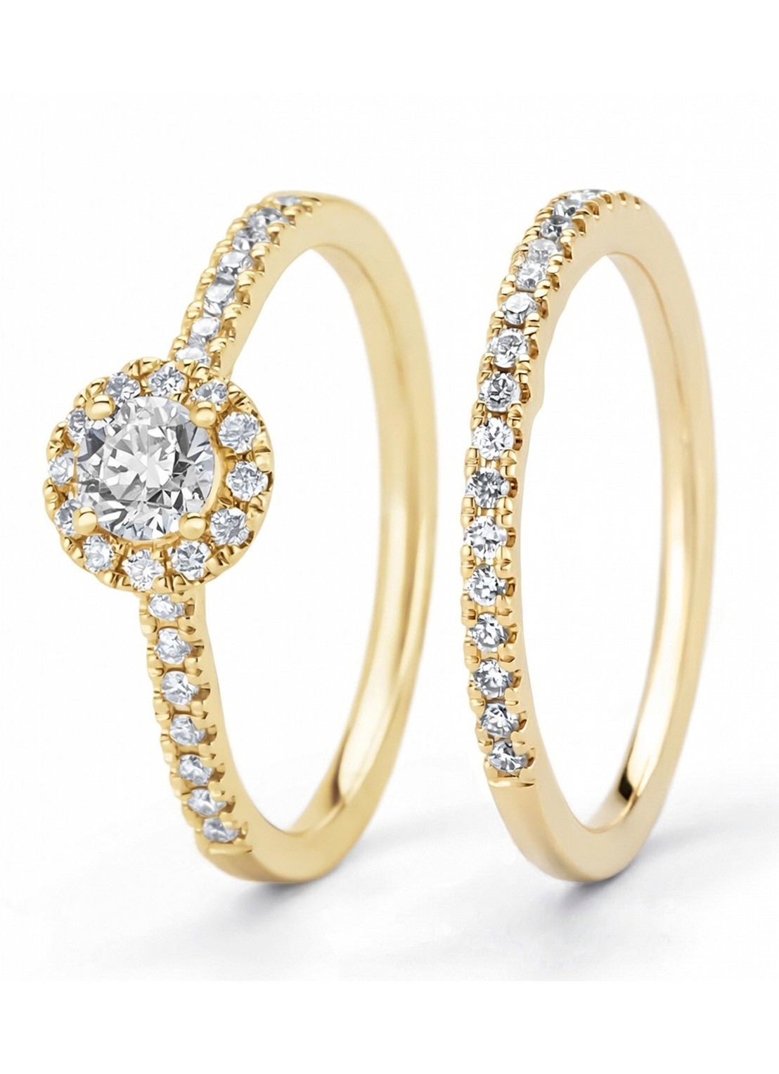 Diamond Point Geelgouden ring, 0.14 ct diamant, Perfect Match - detail geelgoud