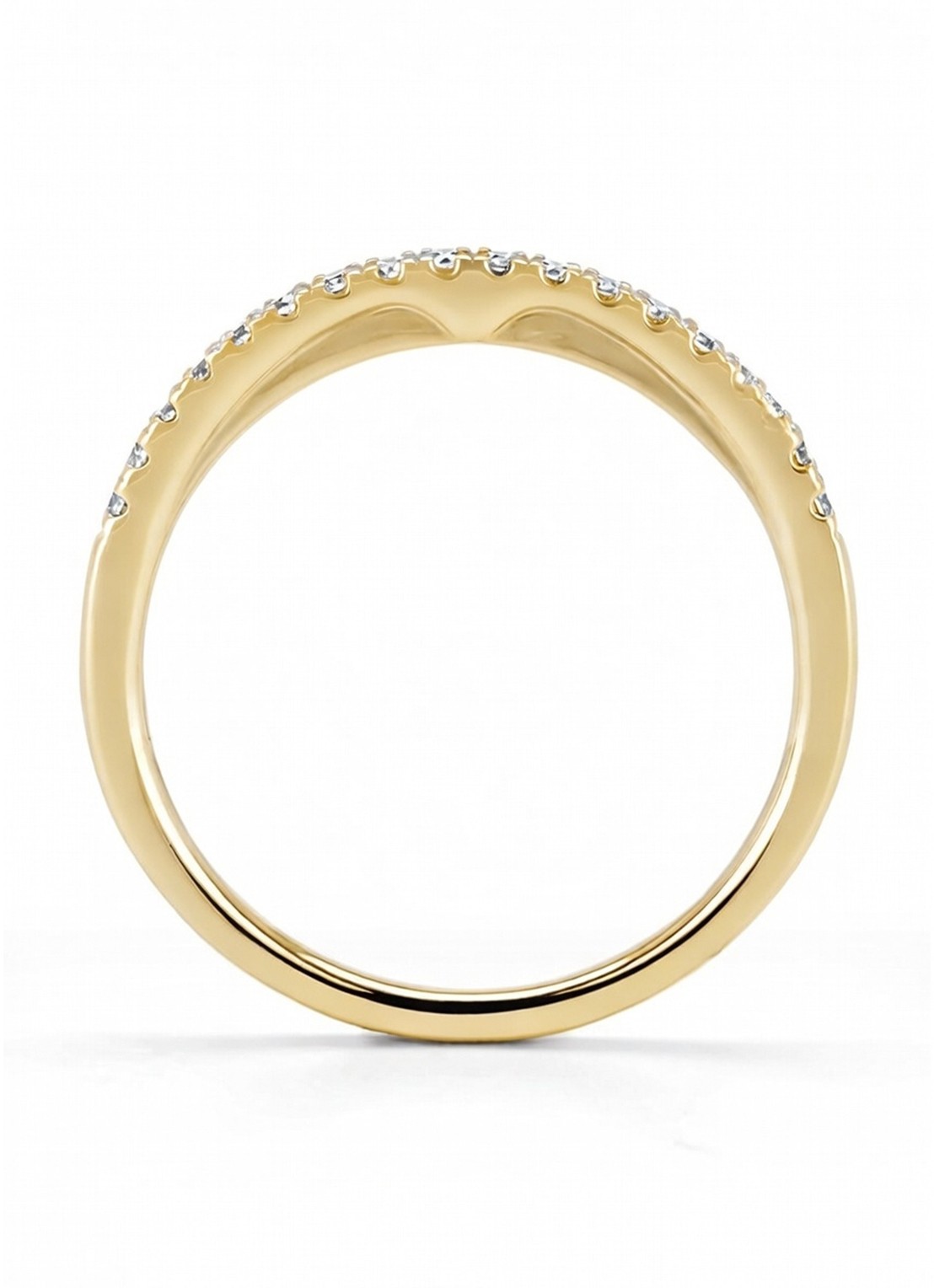 Diamond Point Geelgouden ring, 0.14 ct diamant, Perfect Match - detail 2 geelgoud