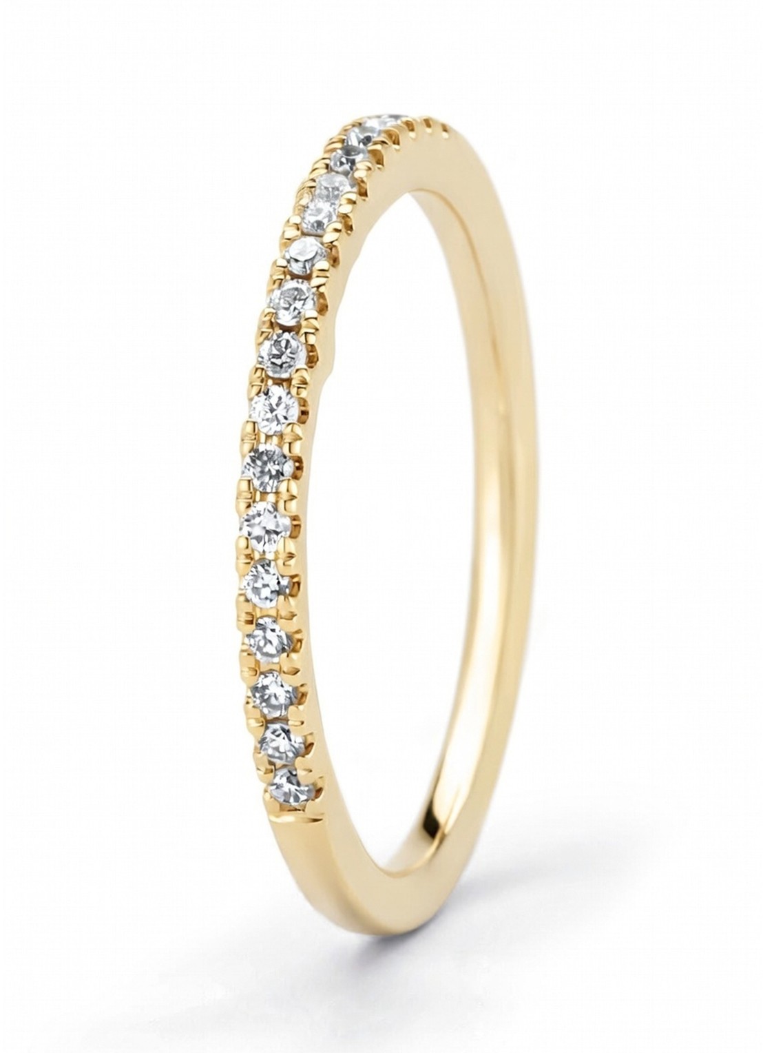 Diamond Point Geelgouden ring, 0.14 ct diamant, Perfect Match - voorkant 3 geelgoud