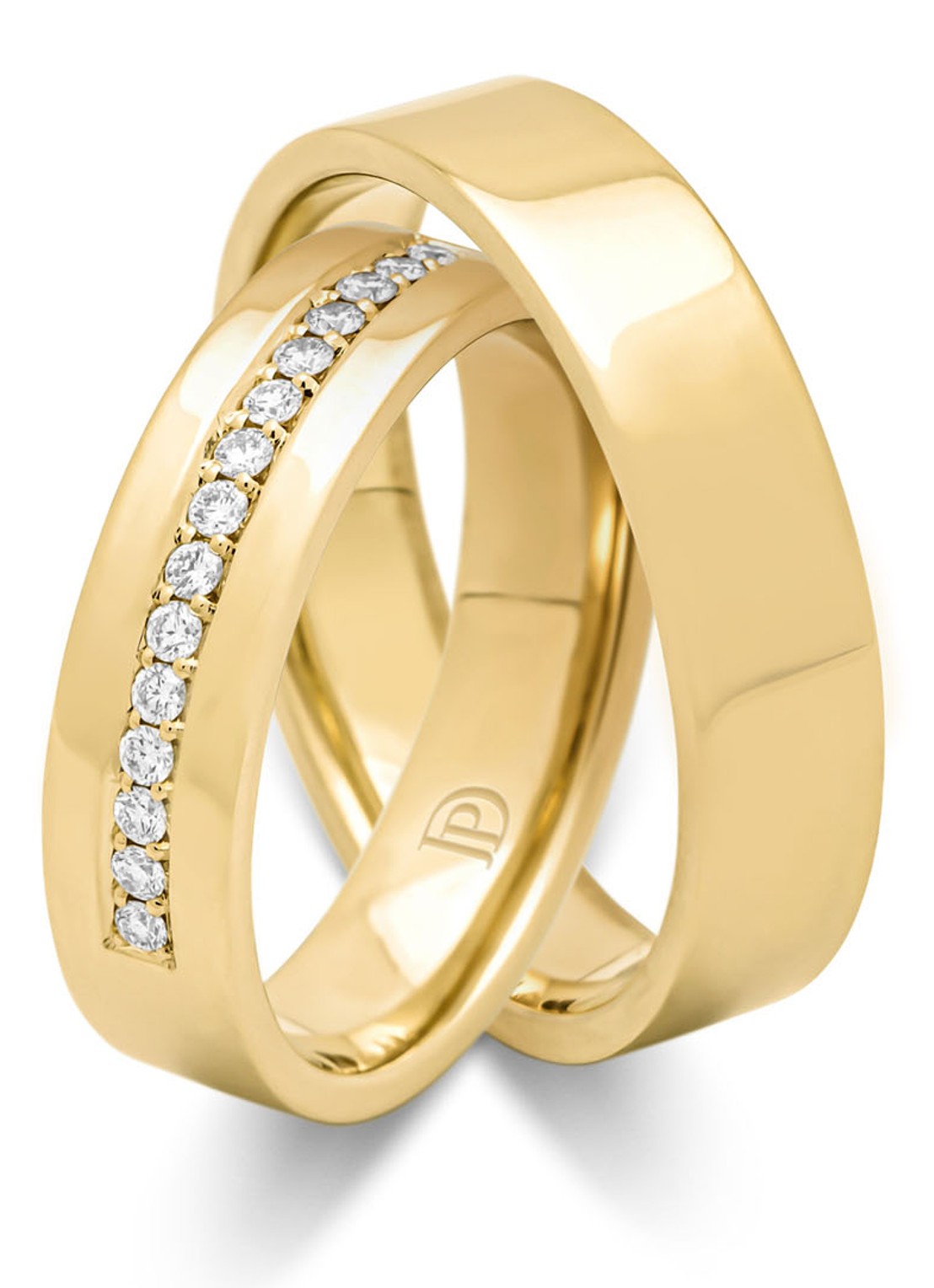 Diamond Point Geelgouden ring, 0.15 ct diamant, Wedding - detail 3 geelgoud