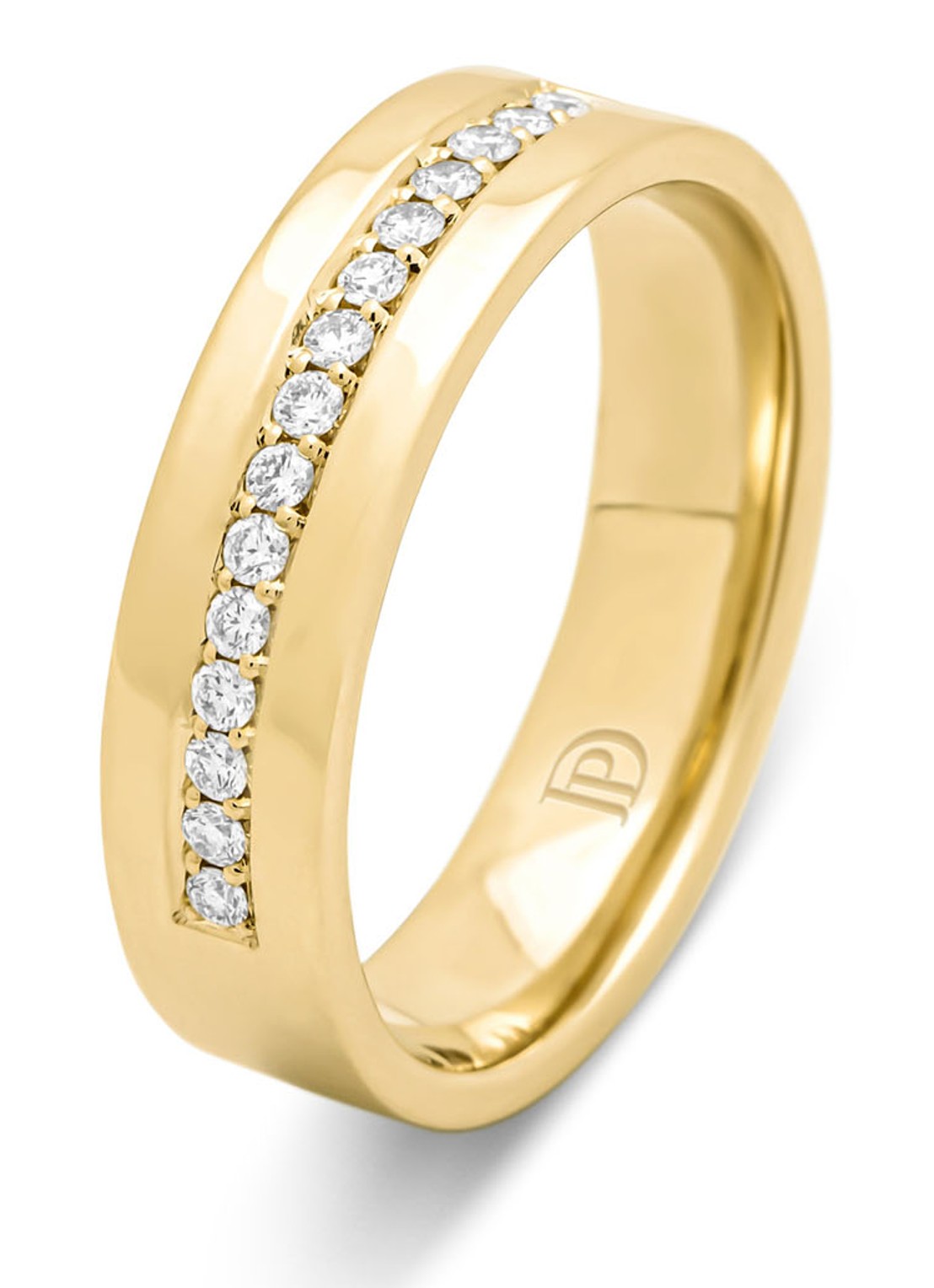 Diamond Point Geelgouden ring, 0.15 ct diamant, Wedding - voorkant geelgoud