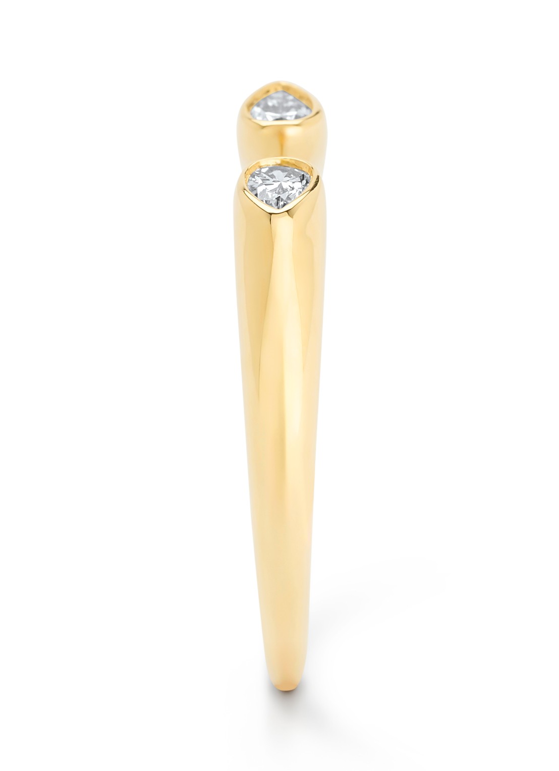 Diamond Point Geelgouden ring, 0.20 ct diamant, Starlight - detail 3 geelgoud