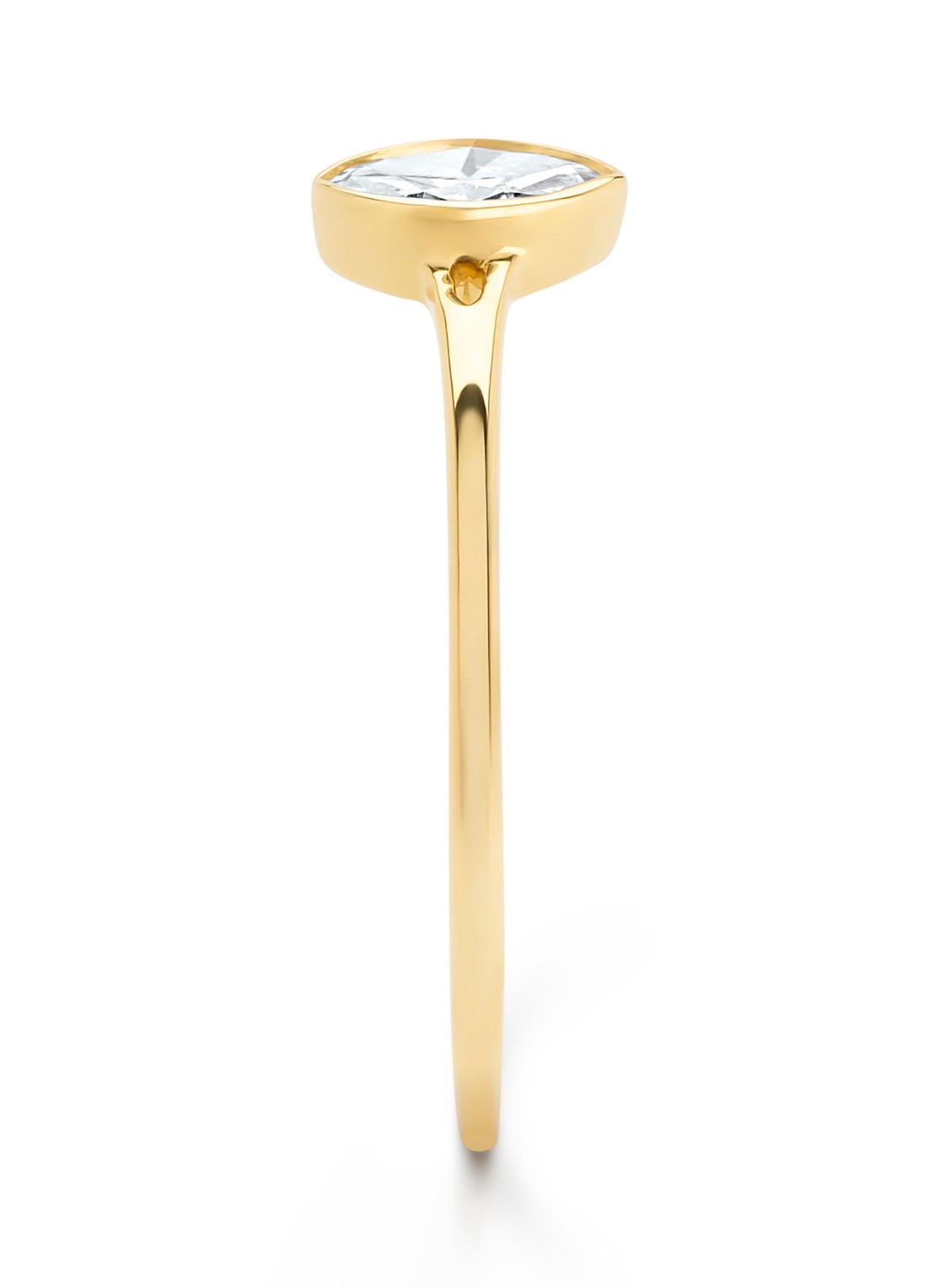 Diamond Point Geelgouden ring, 0.20 ct diamant, Starlight - detail geelgoud