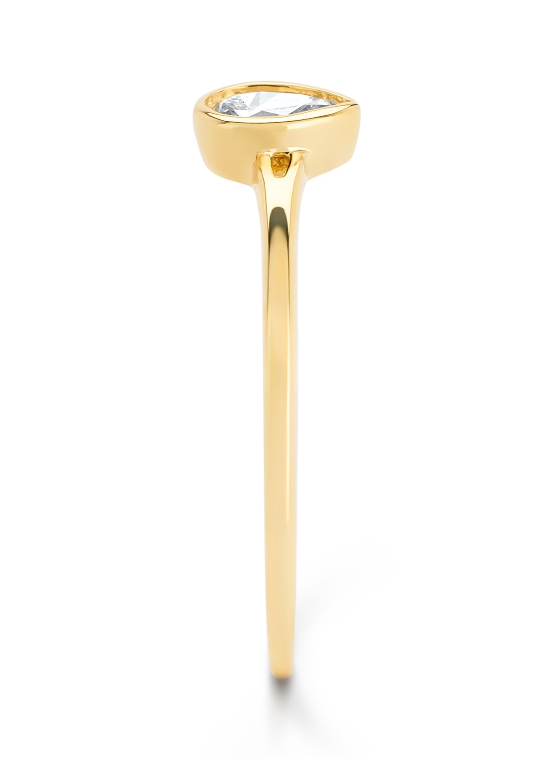 Diamond Point Geelgouden ring, 0.20 ct diamant, Starlight - detail geelgoud