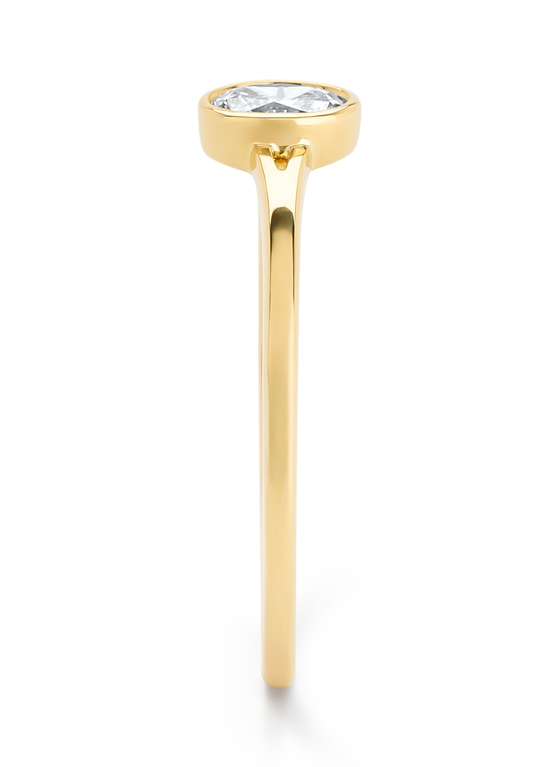 Diamond Point Geelgouden ring, 0.22 ct diamant, Starlight - detail 3 geelgoud