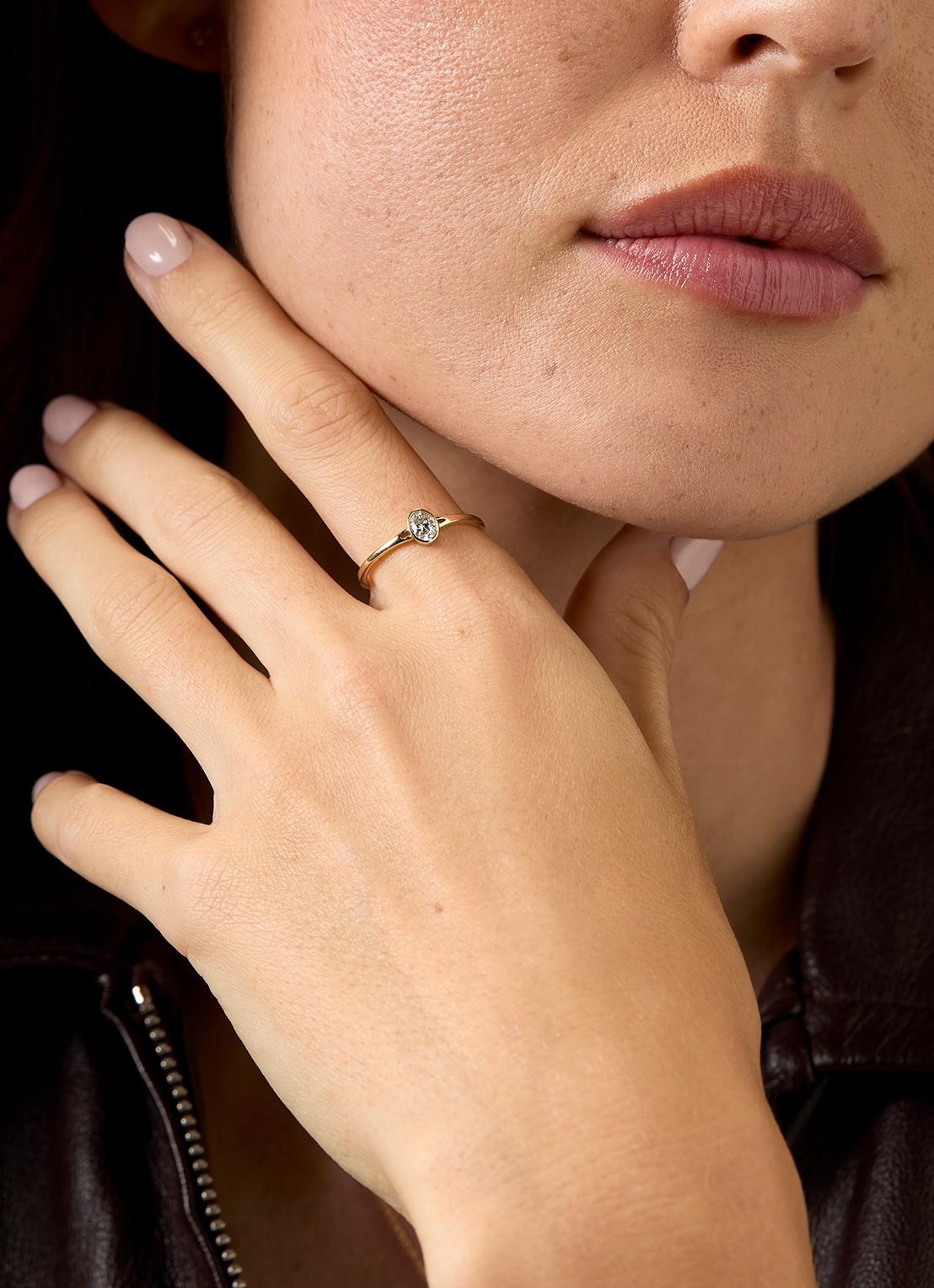 Diamond Point Geelgouden ring, 0.22 ct diamant, Starlight - voorkant 2 geelgoud