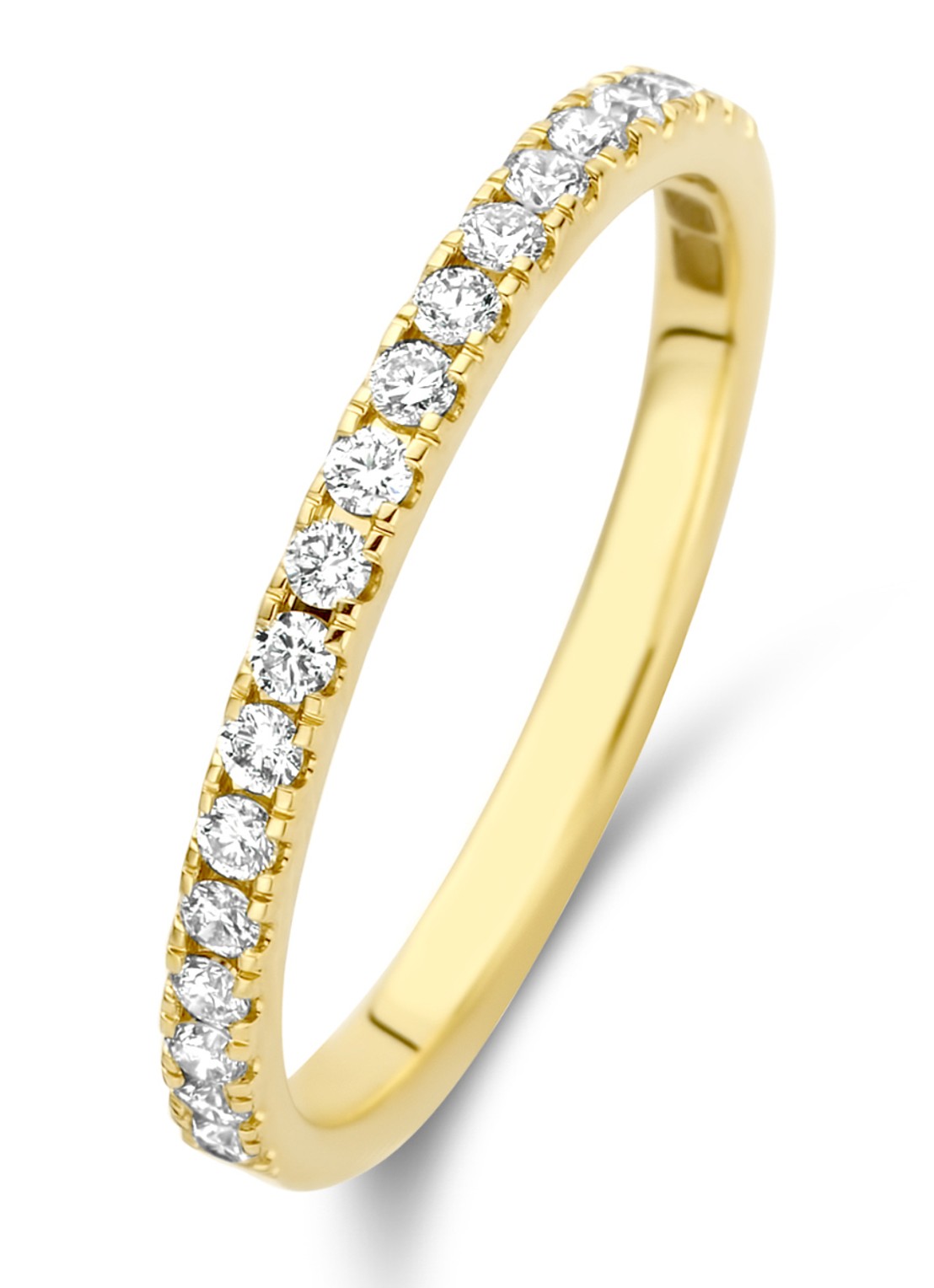Diamond Point Geelgouden ring 0.26 ct diamant Wedding - voorkant 3 geelgoud