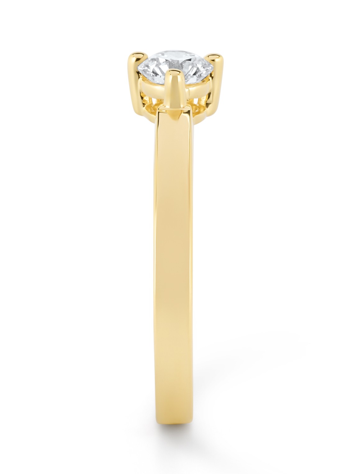 Diamond Point Geelgouden ring, 0.30 ct diamant, Hearts & Arrows - detail 2 geelgoud