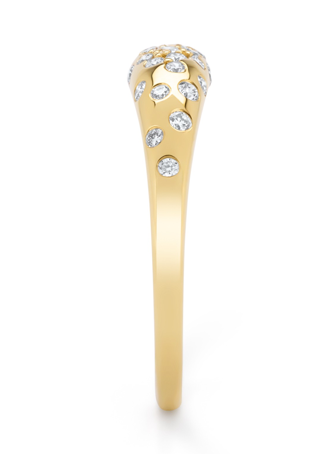 Diamond Point Geelgouden ring, 0.32 ct diamant, Starlight - detail 2 geelgoud