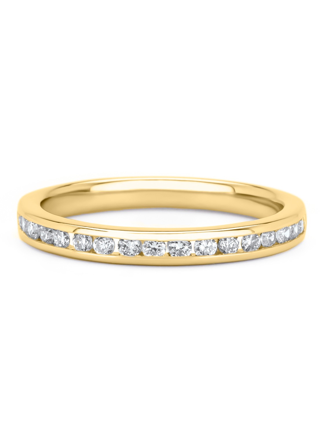 Diamond Point Geelgouden ring, 0.33 ct diamant, Perfect Match - achterkant 3 geelgoud