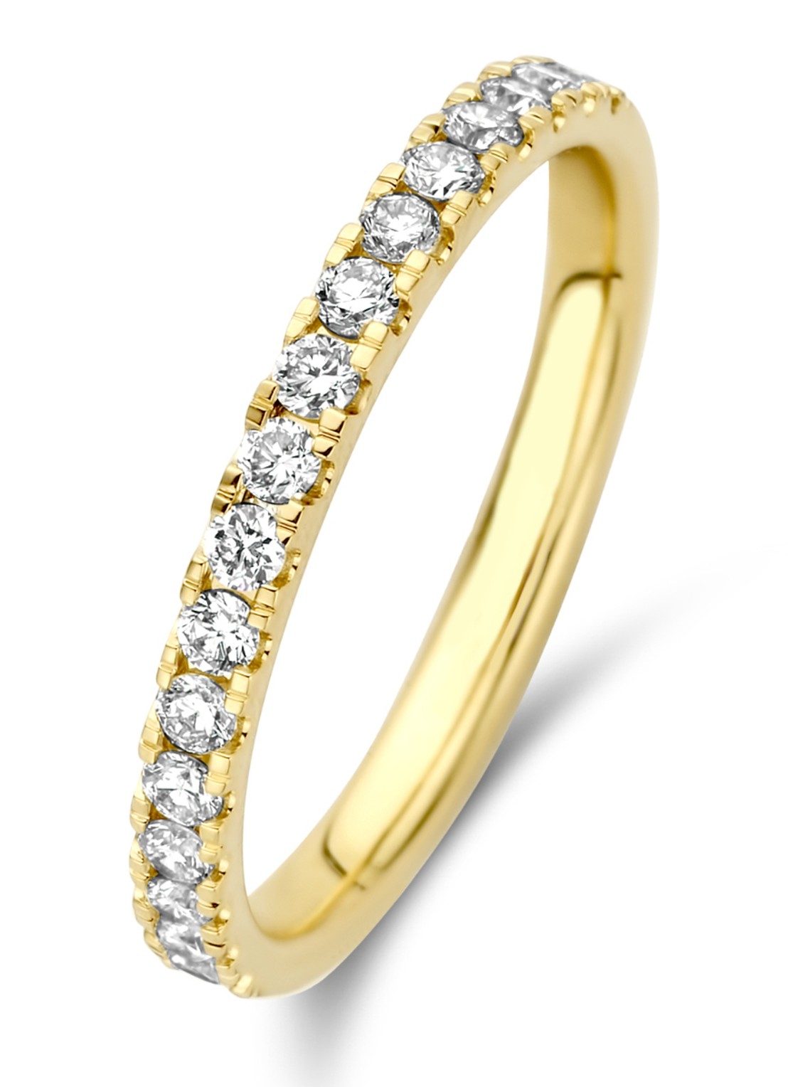 Diamond Point Geelgouden ring 0.33 ct diamant Wedding - voorkant 2 geelgoud