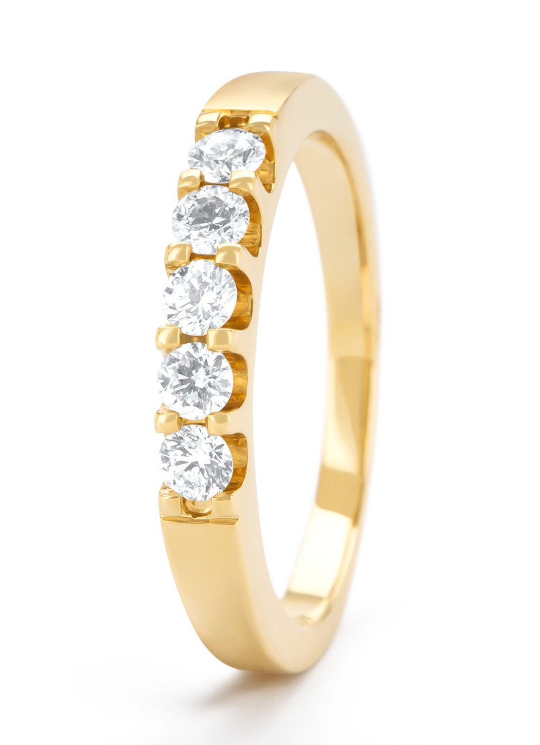 Diamond Point Geelgouden ring, 0.35 ct diamant, Wedding - voorkant geelgoud