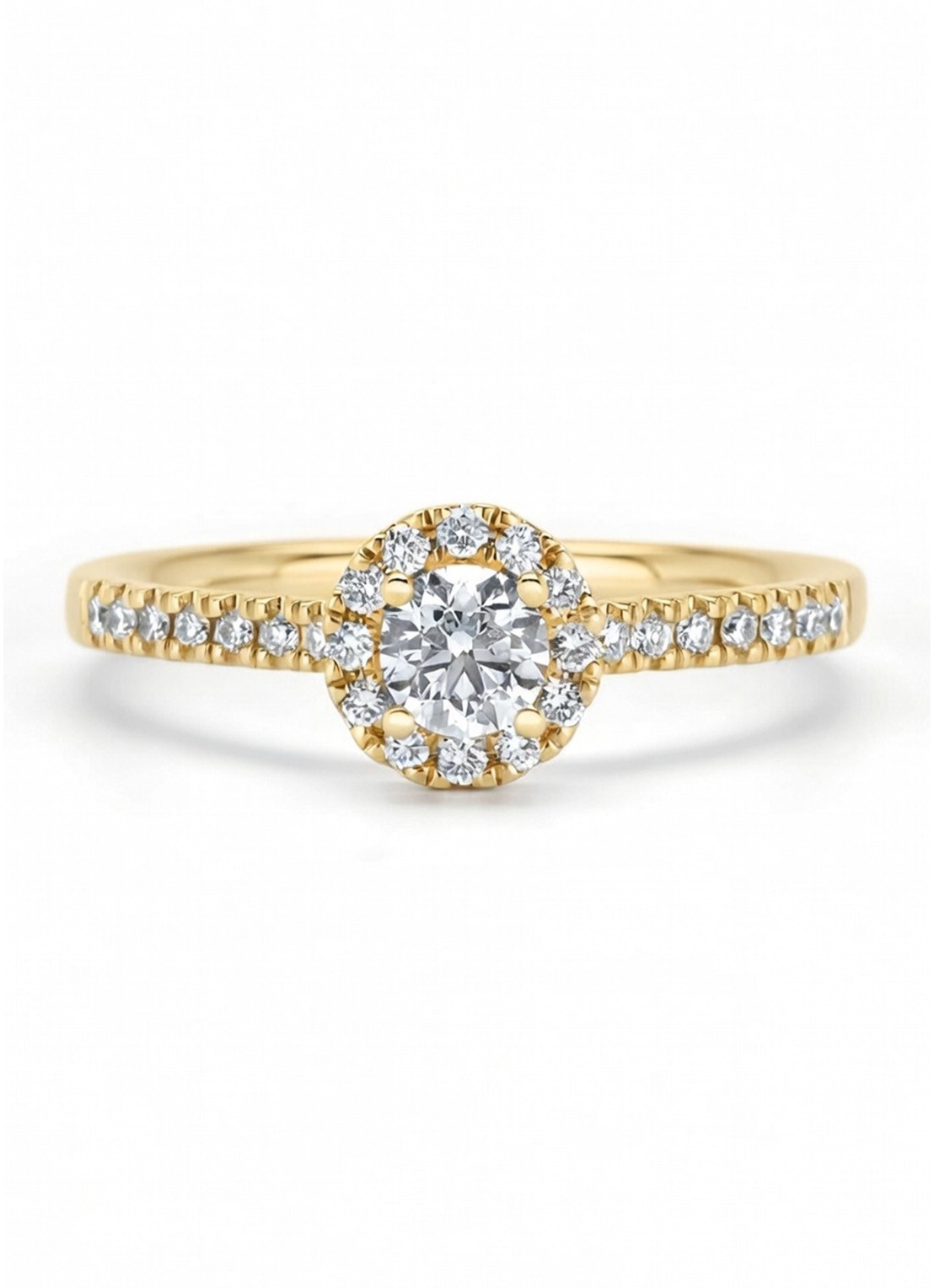Diamond Point Geelgouden ring, 0.50 ct diamant, Perfect Match - detail 5 geelgoud