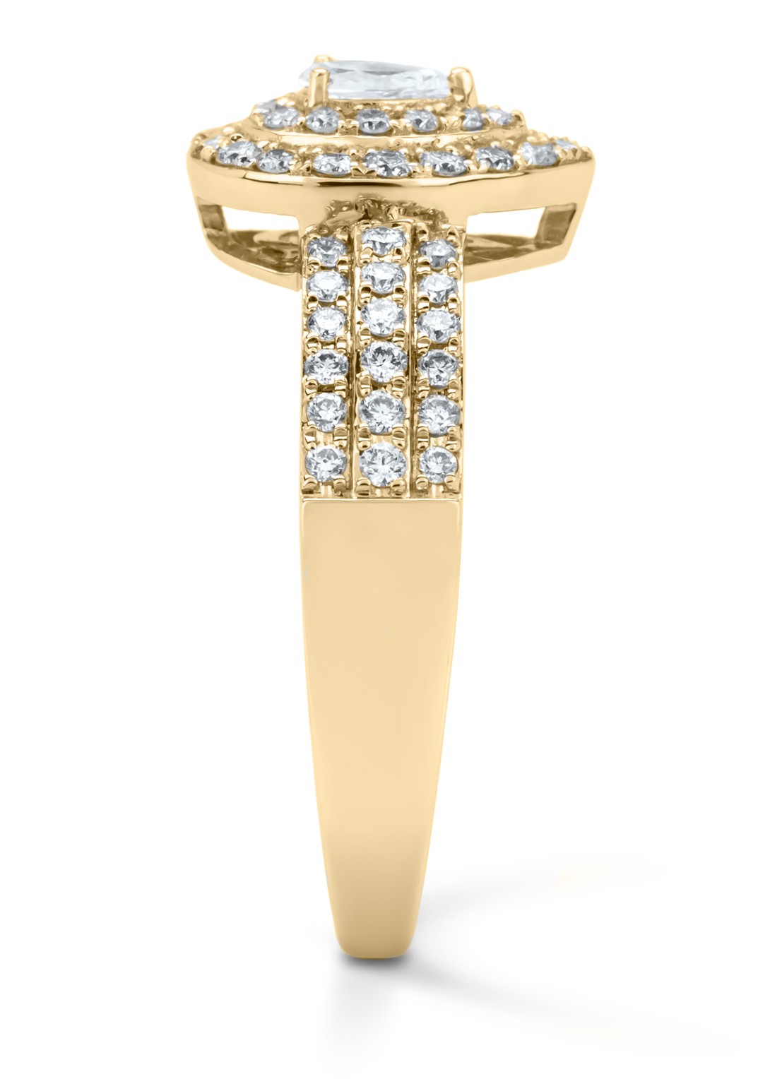 Diamond Point Geelgouden ring, 0.50 ct diamant, Petite Romance - detail 4 geelgoud