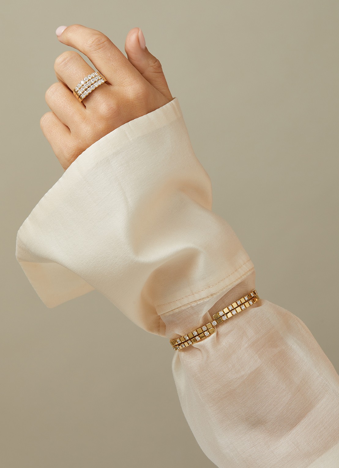 Diamond Point Geelgouden ring, 0.50 ct diamant, Wedding - voorkant 4 geelgoud
