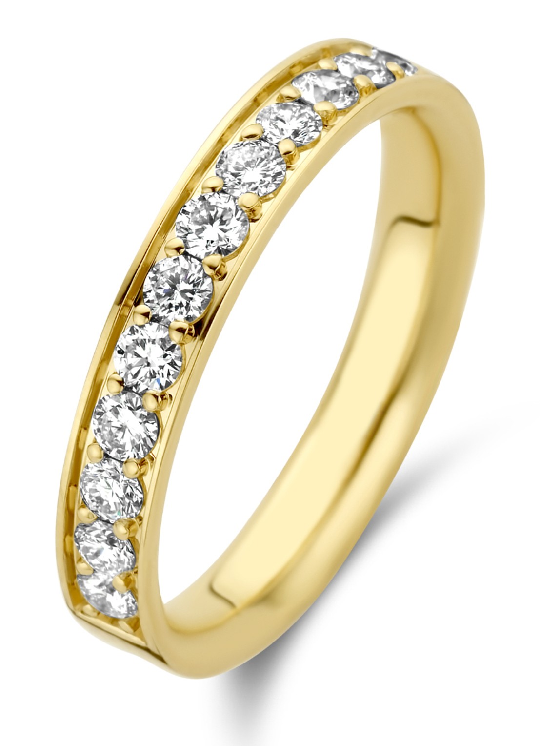 Diamond Point Geelgouden ring 0.50 ct diamant Wedding - voorkant geelgoud